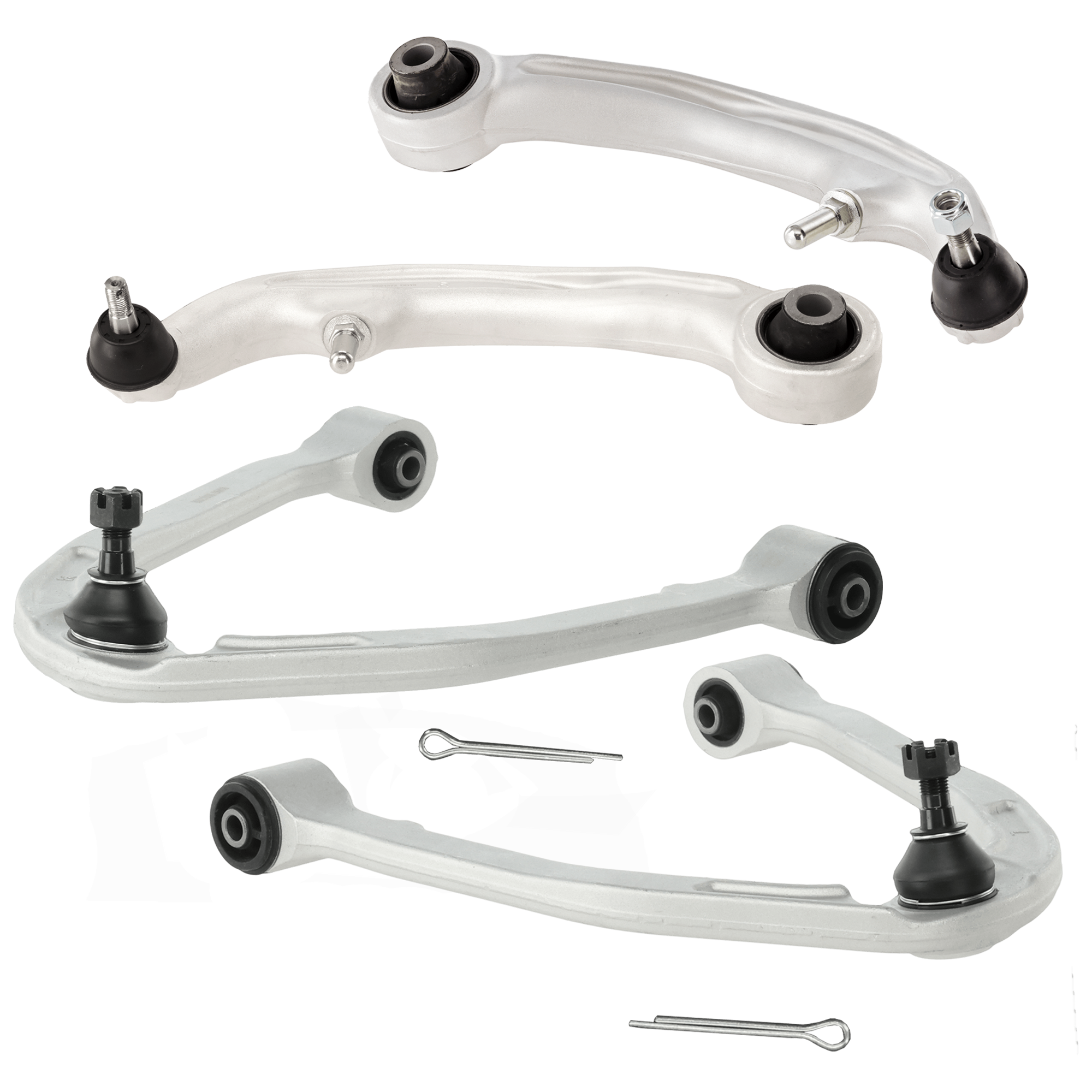 AM G35-03-07-350Z 03-09 FRONT CONTROL ARM RH AND LH Upper and Lower Rearward with Ball Joint Set of 4 SKU SET REPN281543 A OEM 54468CD00C 54469CD00C 54469AC7