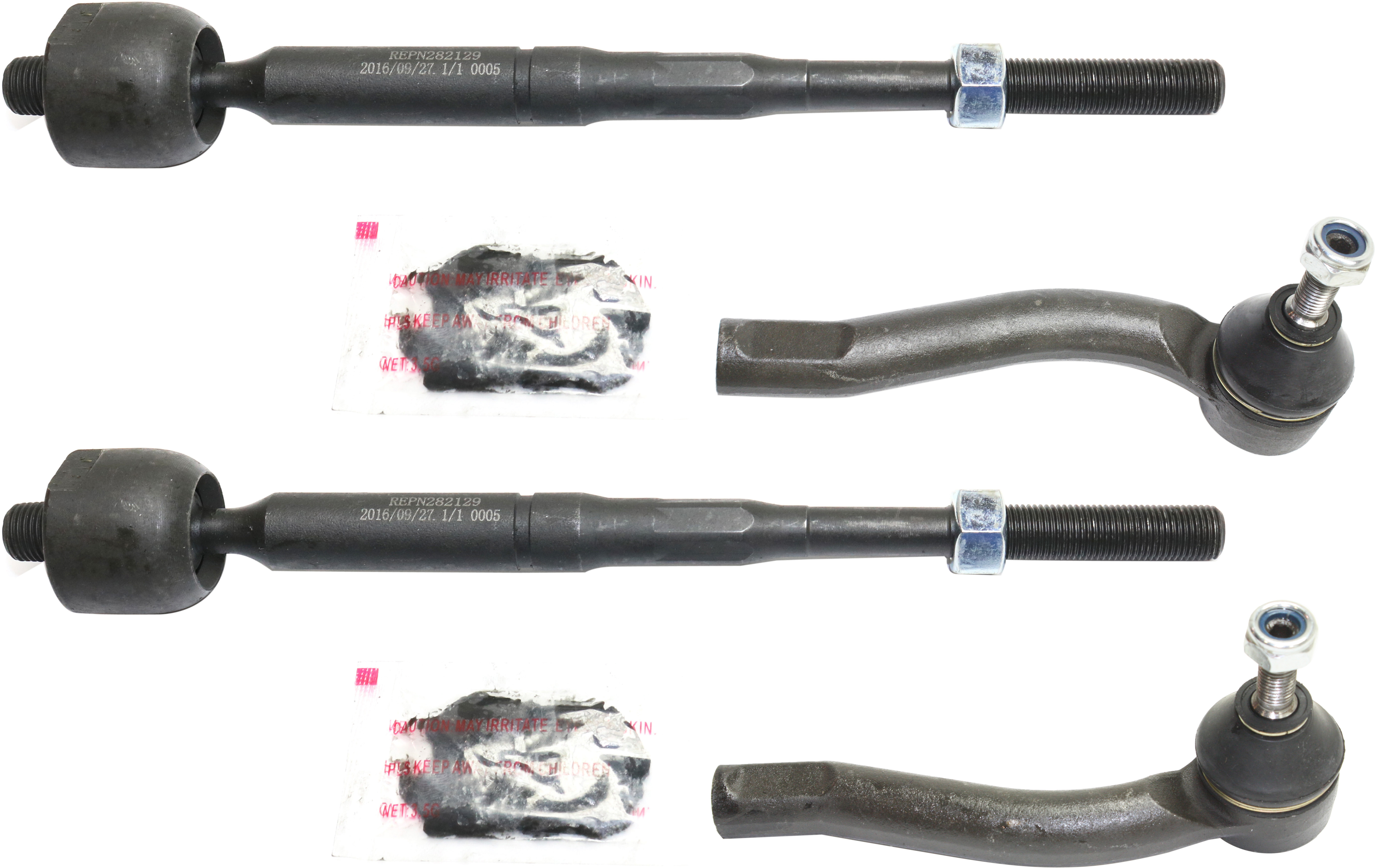 AM SENTRA 07-12 FRONT TIE ROD END RH AND LH Inner and Outer SKU SET REPN282119-4 Partslink NI4522100 OEM D8520ET00A D8640ET00A 48521ET0