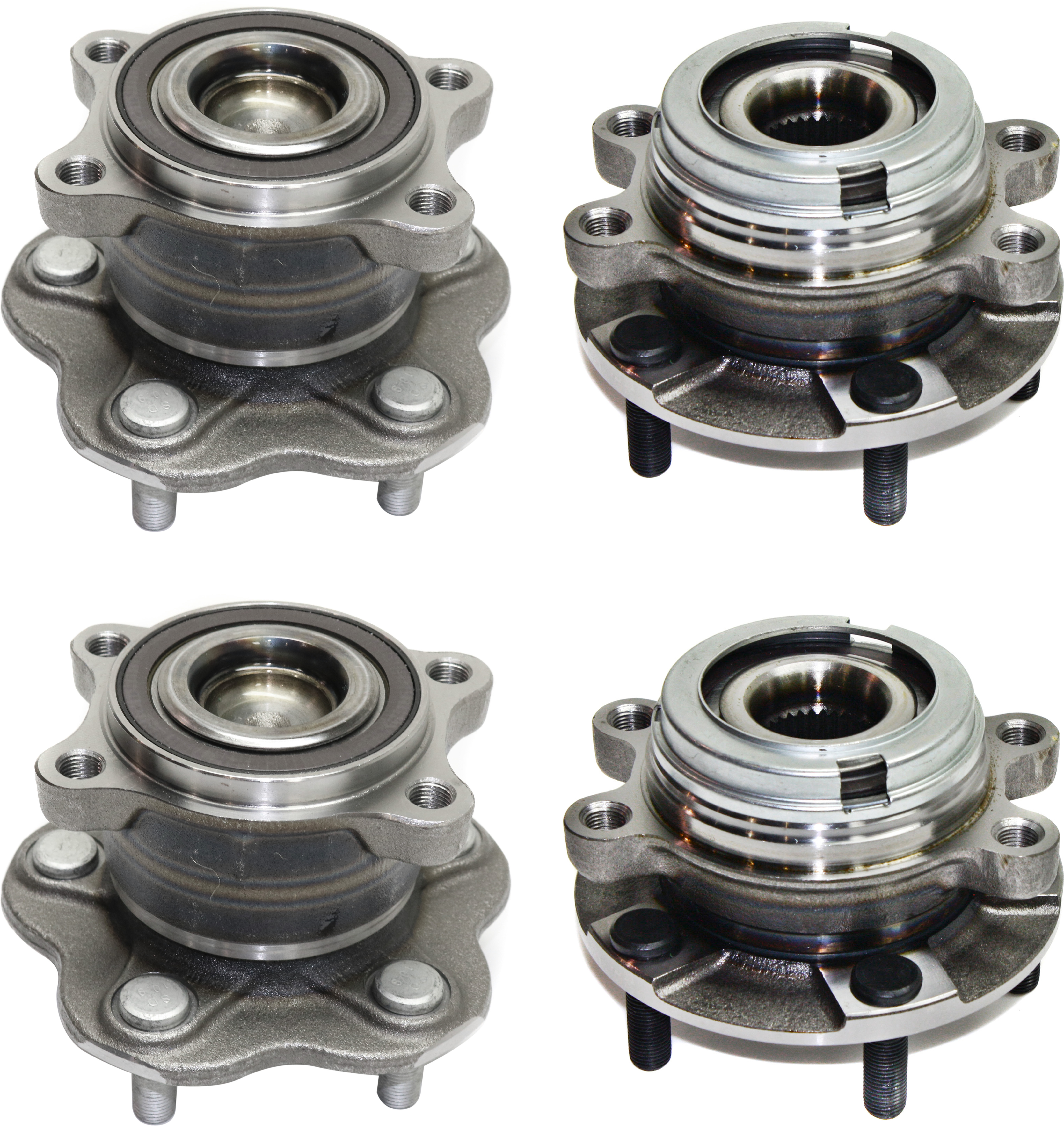 AM ALTIMA 07-18 MAXIMA 09-19 FRONT AND REAR HUB ASSEMBLY RH AND LH 5 Lugs 5 x 4.5 in. Bolt Pattern SKU SET REPN285912-4 OEM 512388-513295-516347-712388-43