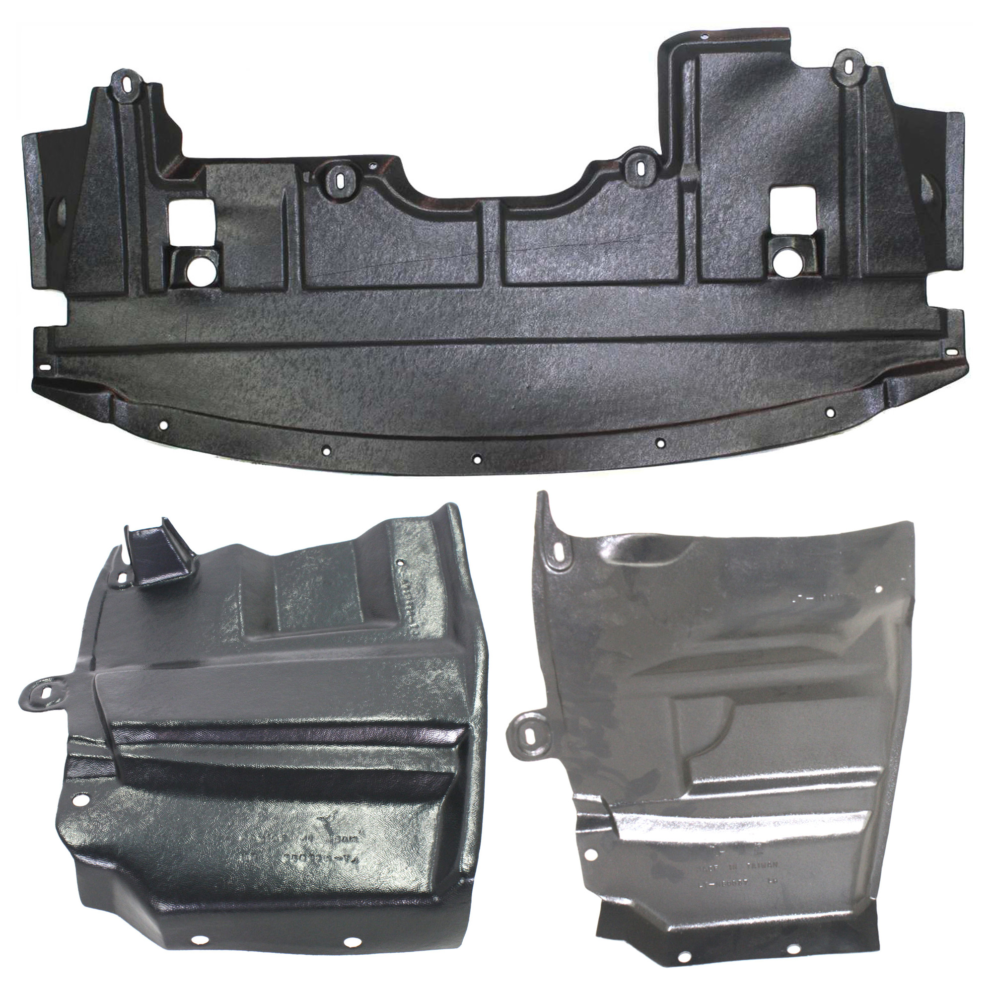 AM ALTIMA 07-10 ENGINE SPLASH SHIELD SKU SET REPN310101-3 Partslink NI1228128 NI1250139 NI1251139 OEM 64838JA00A 64838JA00B 64839JA0