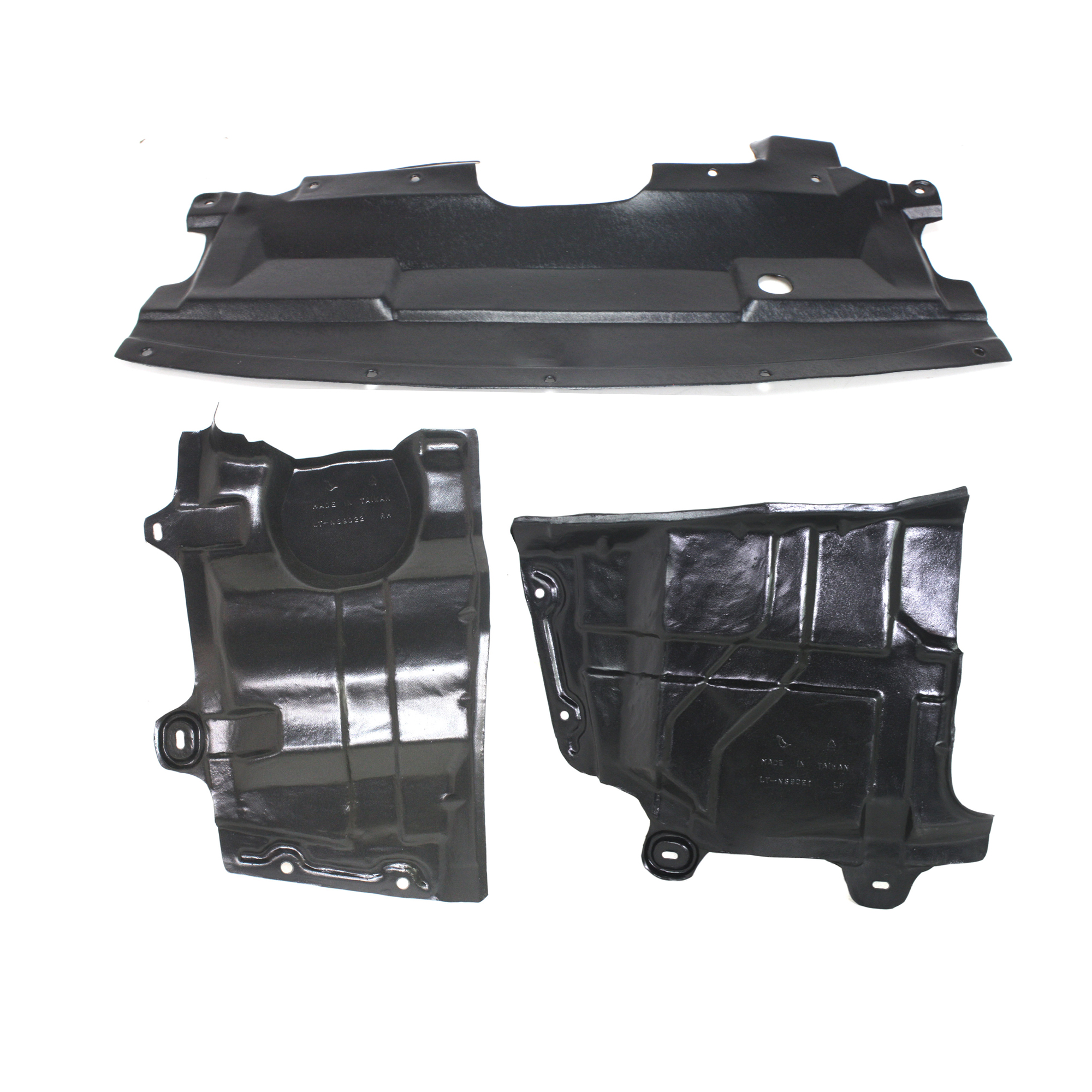 AM ALTIMA 02-06 MAXIMA 04-08 ENGINE SPLASH SHIELD Set of 3 SKU SET REPN310117-3 Partslink NI1228117 NI1228118 NI1228103 NI1228108 OEM 648383Z800-648393Z800-758907Y0