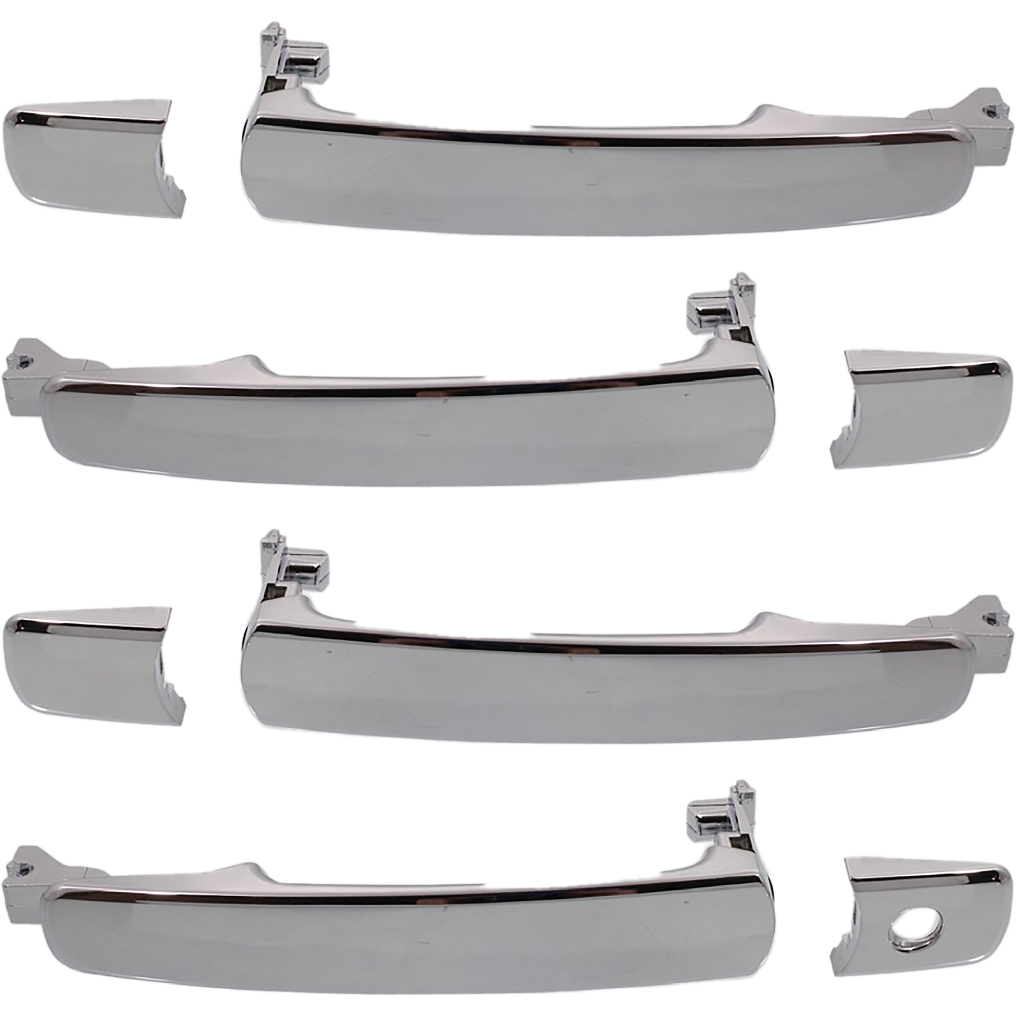 AM MURANO 03-07 ROGUE SELECT 14-15 EXTERIOR DOOR HANDLE Set of 4 Front and Rear RH and LH Chrome SKU SET REPN462341-4 Partslink NI1310126 OEM 80640CA012-80640CA012 PFM