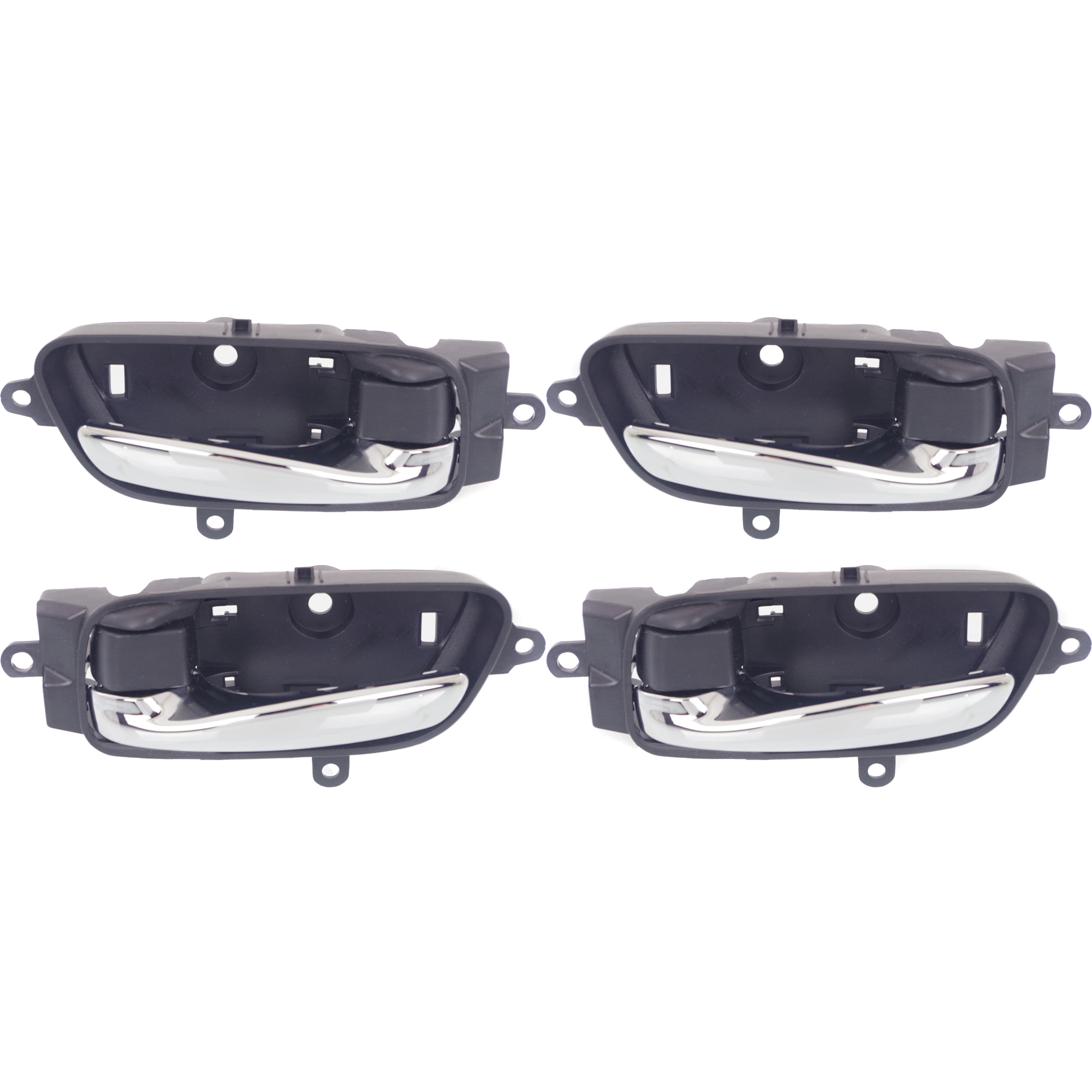 AM ALTIMA 13-18 MURANO 15-23 FRONT AND REAR INTERIOR DOOR HANDLE RH AND LH Chrome Lever+Black Knob Altima Sedan SKU SET REPN462375-4 OEM 806703TA0D 806713TA0D