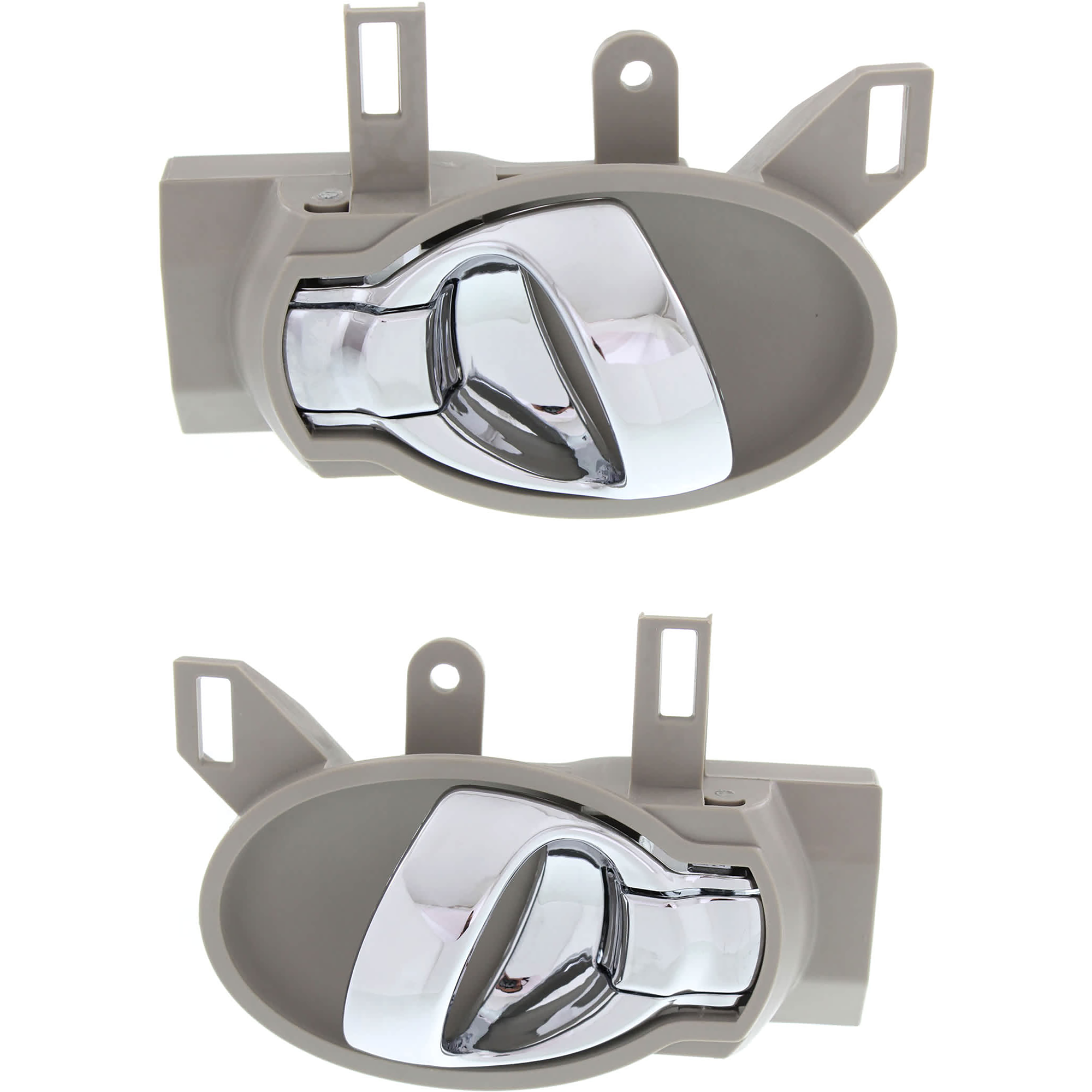 AM CUBE 09-14 VERSA 12-15 FRONT INTERIOR DOOR HANDLE RH AND LH Chrome Lever+Gray Housing Plastic Cube S SL Models Versa Sedan =REAR SKU SET REPN462389 Partslink NI1352160 NI1353160 OEM 806701FA1B 806701HL2B 806711FA