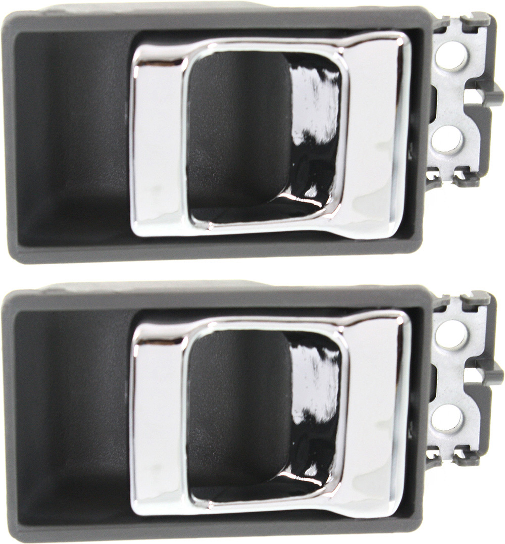 AM NISSAN P U 86-92 FRONT DOOR HANDLE RH AND LH Inner Chrome Lever+Gray Housing Plastic SKU SET REPN462520-2 OEM 8067001G00-8067101G00