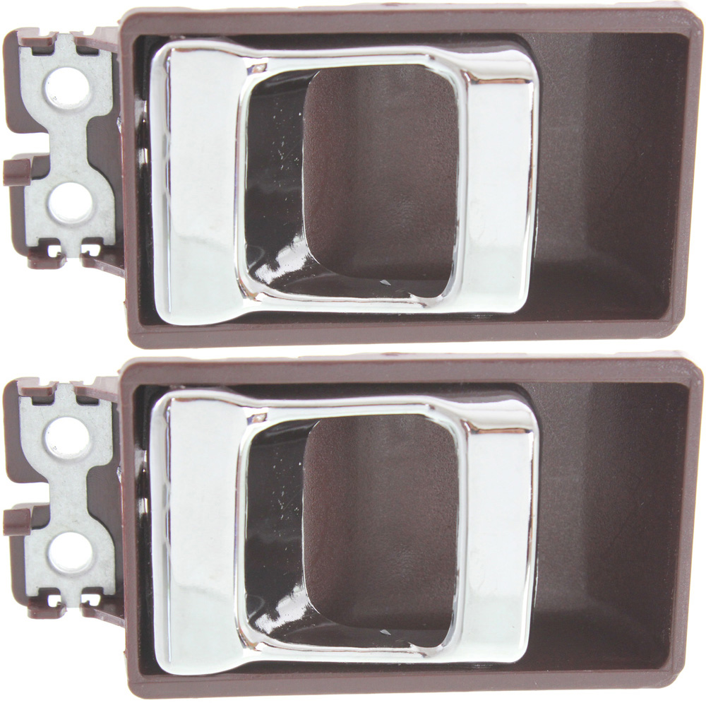 AM NISSAN P U 86-92 REAR DOOR HANDLE RH AND LH Inner Chrme Lvr+Red Housing Plastic SKU SET REPN462521-2 OEM 8067001G00-8067101G00