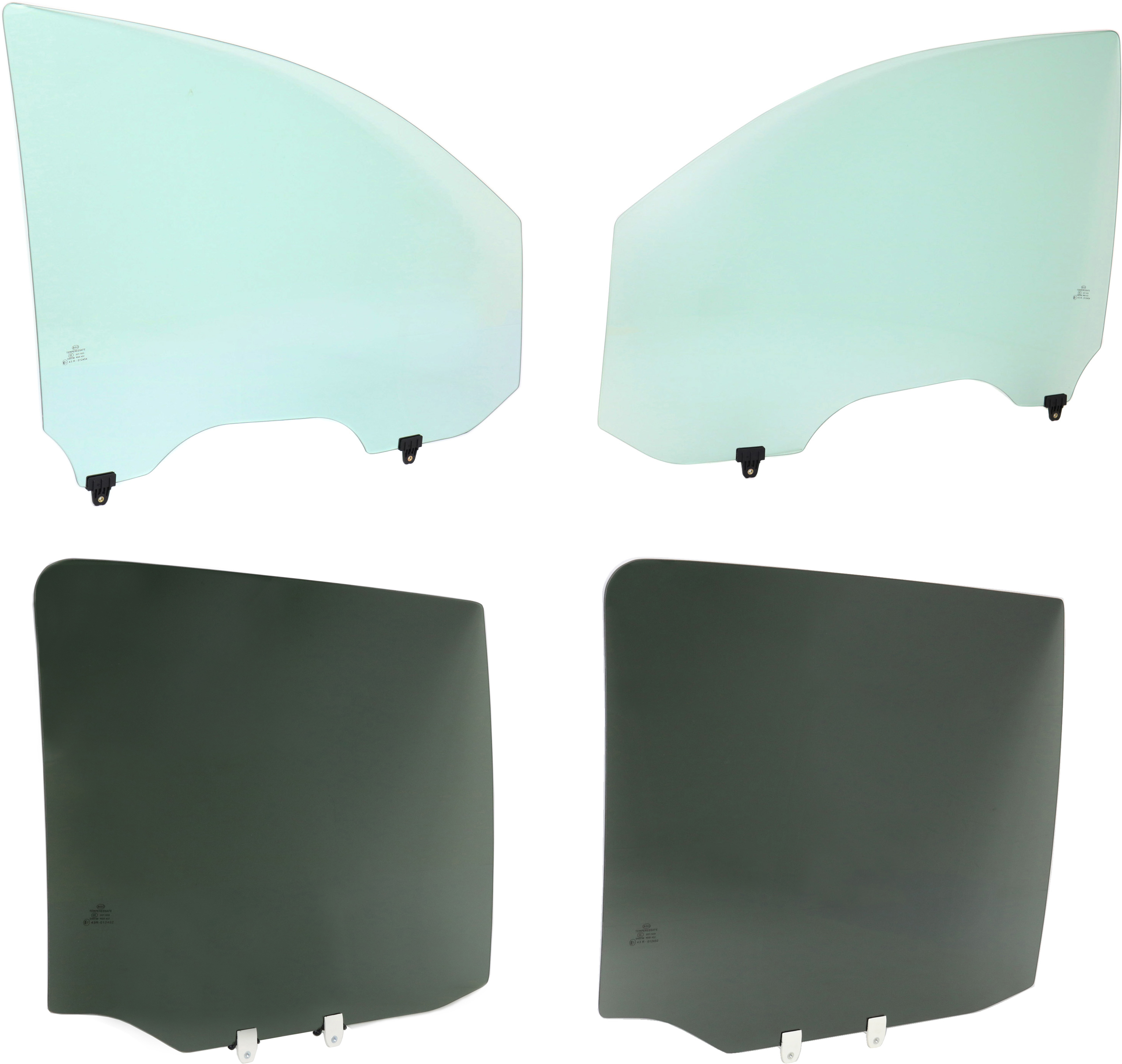 AM NISSAN TITAN 04-15 FRONT AND REAR DOOR GLASS RH AND LH Front Green Tint Rear Gray Tint Privacy Set of 4 SKU SET REPN480109-4 OEM 803007S000 FD21945GTYN 803017S