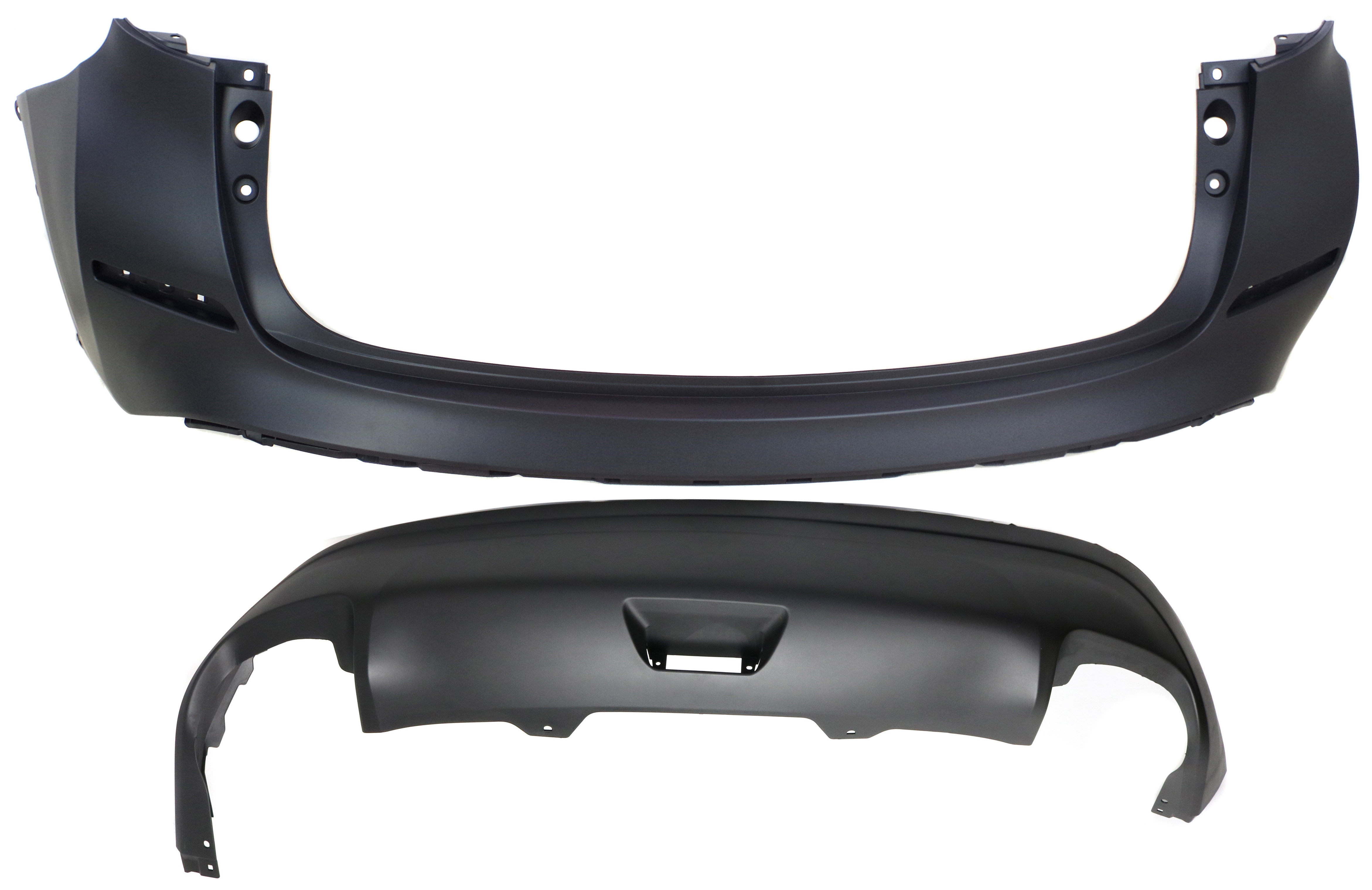 AM MURANO 15-19 REAR BUMPER COVER Set of 2 Upper and Lower SKU SET REPN760165P 2 Partslink NI1114101 NI1115100 OEM 850225AA0H 850B29UF0B 850B29UE
