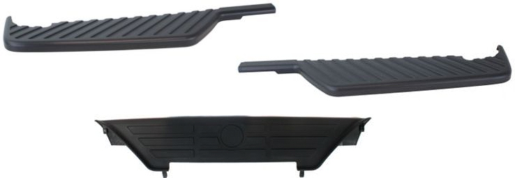 AM TITAN 04-15 REAR BUMPER STEP PAD Center RH and LH Set of 3 Textured Black SKU SET REPN764903-3 Partslink NI1191100 NI1196100 NI1197100 OEM 850627S200-850637S200-850747S2