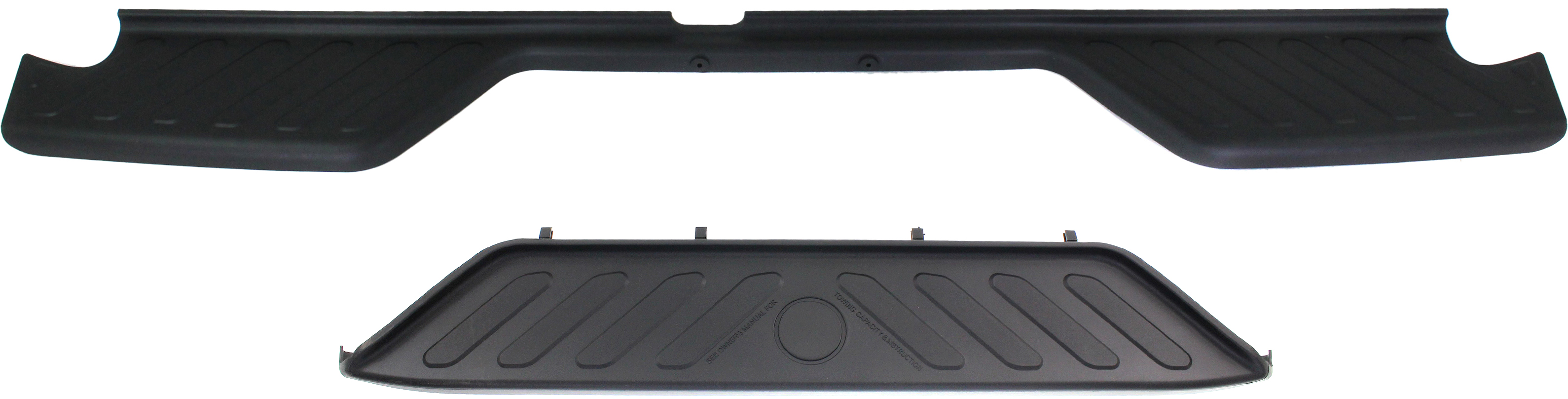 AM FRONTIER 05-21 REAR BUMPER STEP PAD Upper and Lower Black SKU SET REPN764906 Partslink NI1191101 NI1191102 OEM 85065EA600-85064EA600