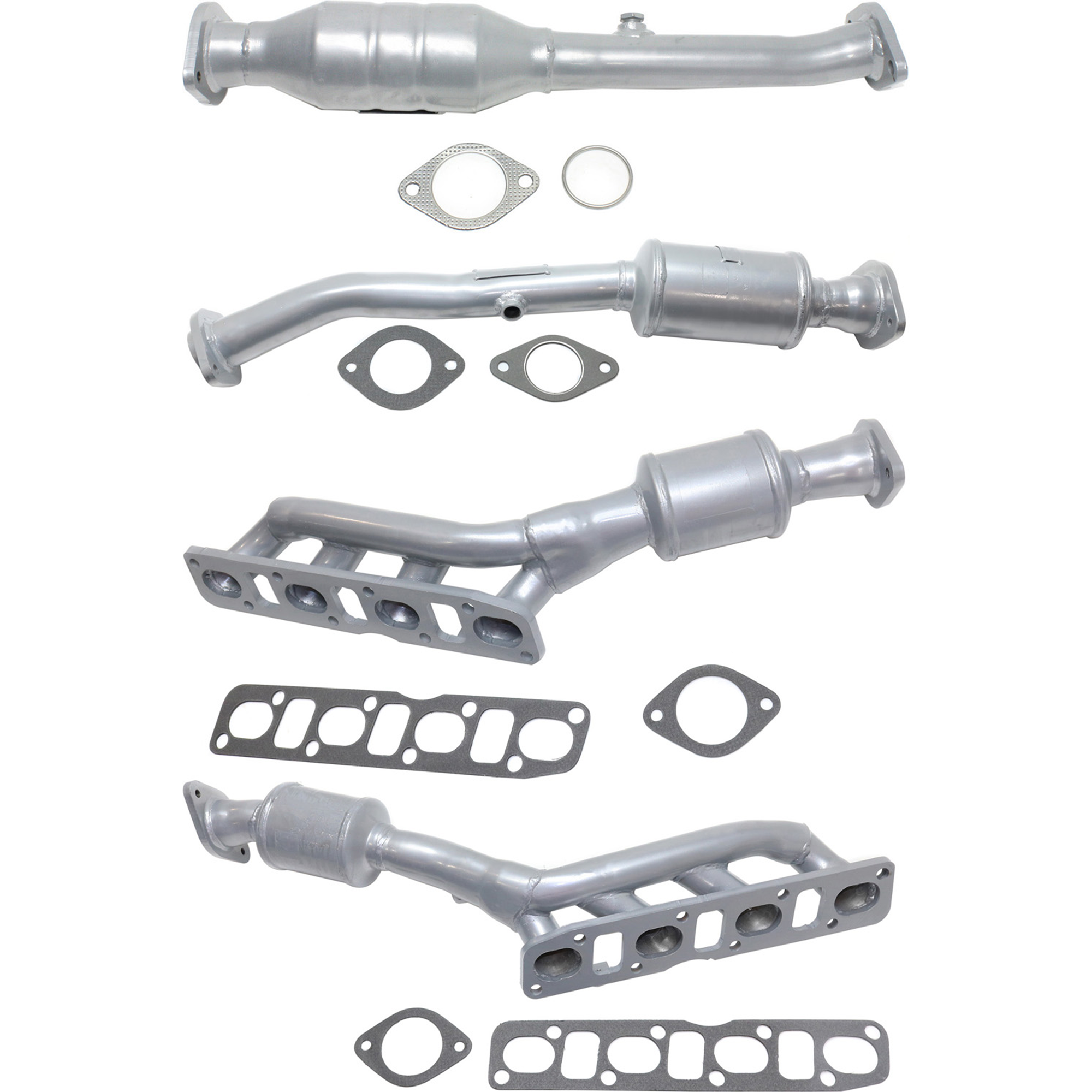 AM TITAN 04-15 QX56-04-10 CATALYTIC CONVERTER Front and Rear RH and LH 8 Cyl. 5.6L Engine w Exhaust Manifold SKU SET REPN960329-4