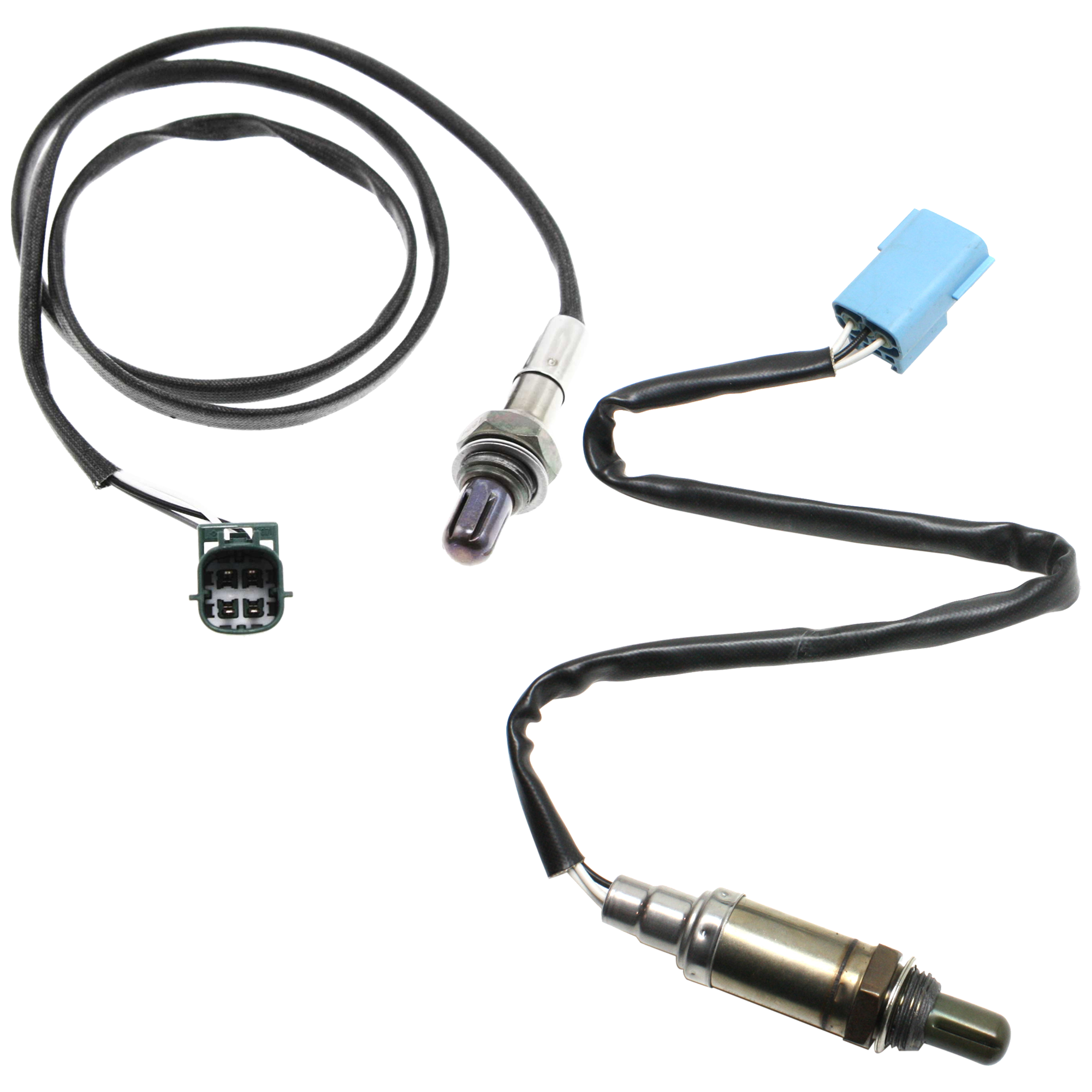 AM QX4-01-03 OXYGEN SENSOR 3 Wire Heated Before and After Catalytic Converter Threaded in type Set of 2 SKU SET REPN960908-2A