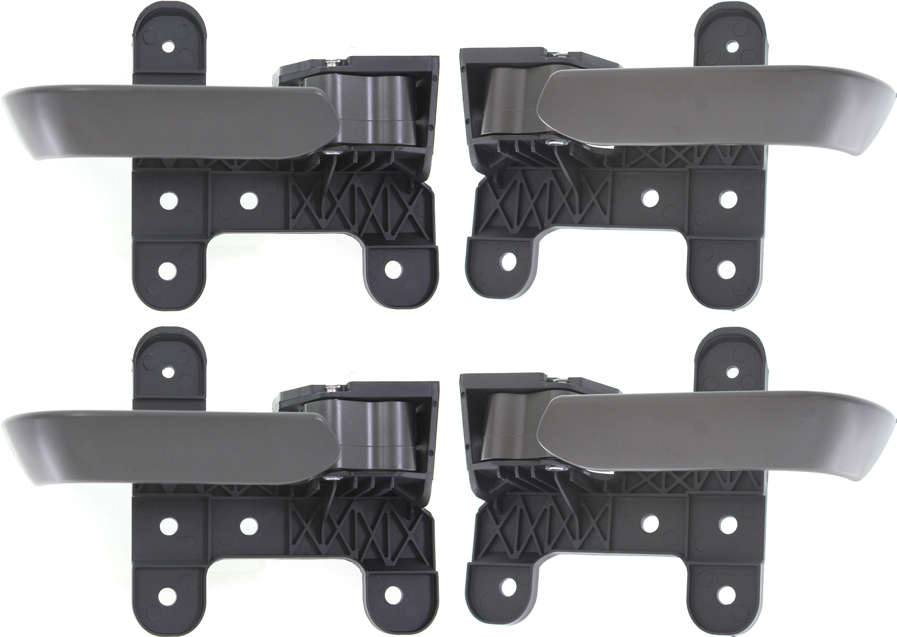 AM TITAN 04-14 INTERIOR DOOR HANDLE Set of 4 Front and Rear RH and LH Painted Dark Gray Plastic SKU SET REPNS462161-4 OEM 80670ZC30A 80670ZW00A 80671ZC3