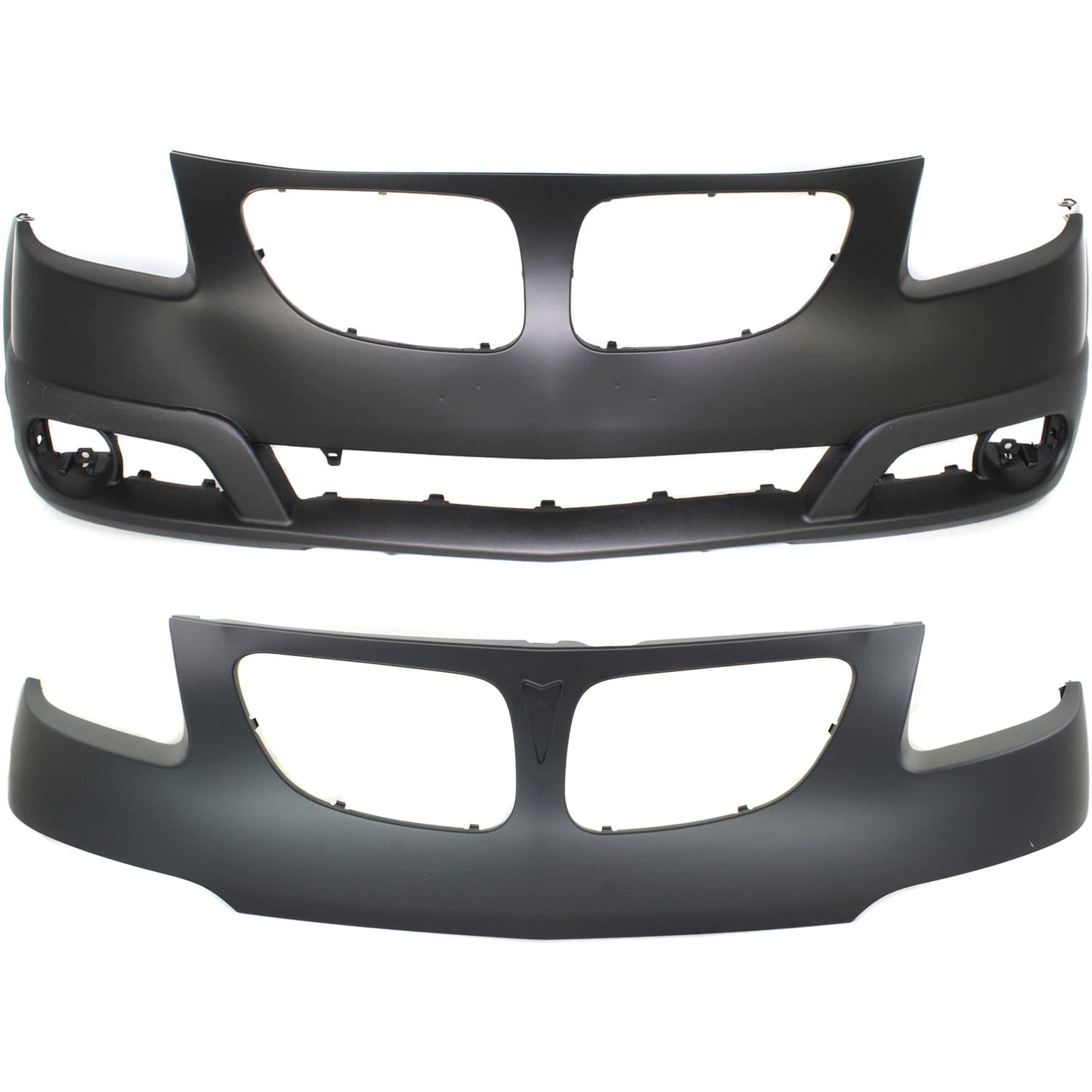 AM VIBE 05-08 FRONT BUMPER COVER Primed w o Parking Aid Sensor Holes SKU SET REPP010336P Partslink GM1000727 GM1000824 OEM 88973374-88973724