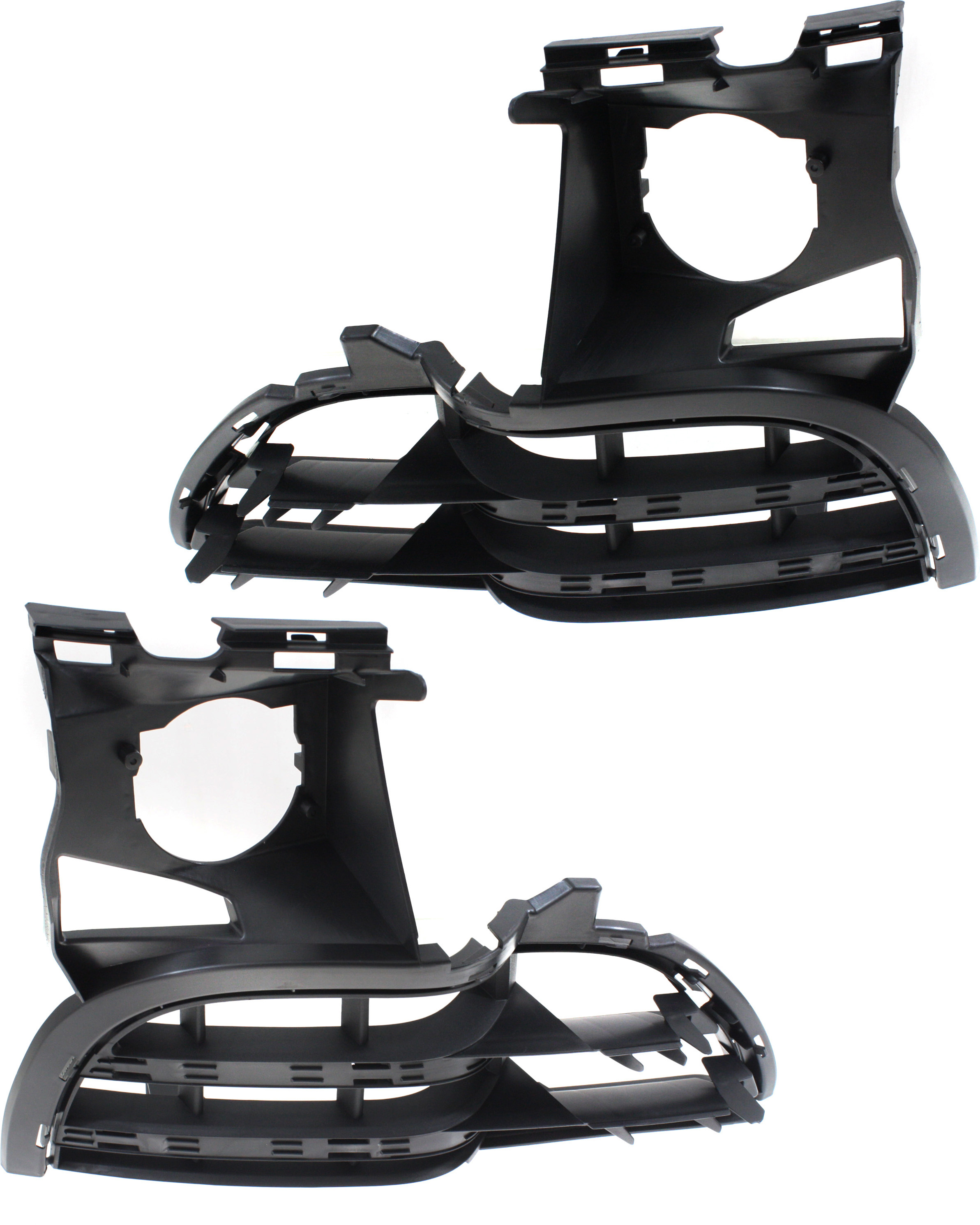 AM CAYENNE 11-14 FRONT BUMPER GRILLE RH AND LH Outer Textured Black Gas Base Platinum Edition S Models SKU SET REPP015503 Partslink PO1039107 PO1038107 OEM 95850568200-95850568100