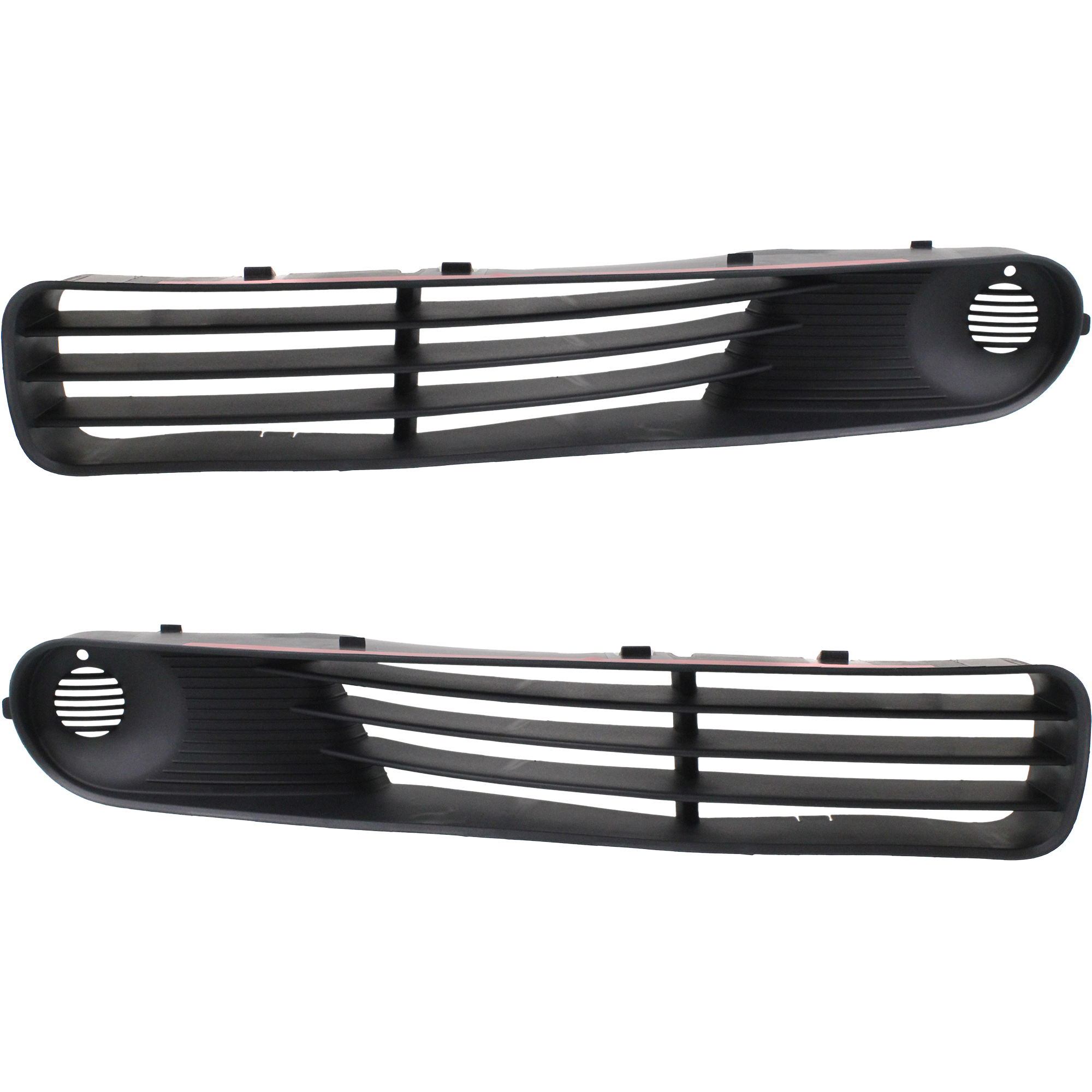 AM G6-05-09 FRONT FOG LAMP COVER RH AND LH Textured Dark Gray Side bumper grille SKU SET REPP070303 Partslink GM1039135 GM1038135 OEM 15243288-15243289