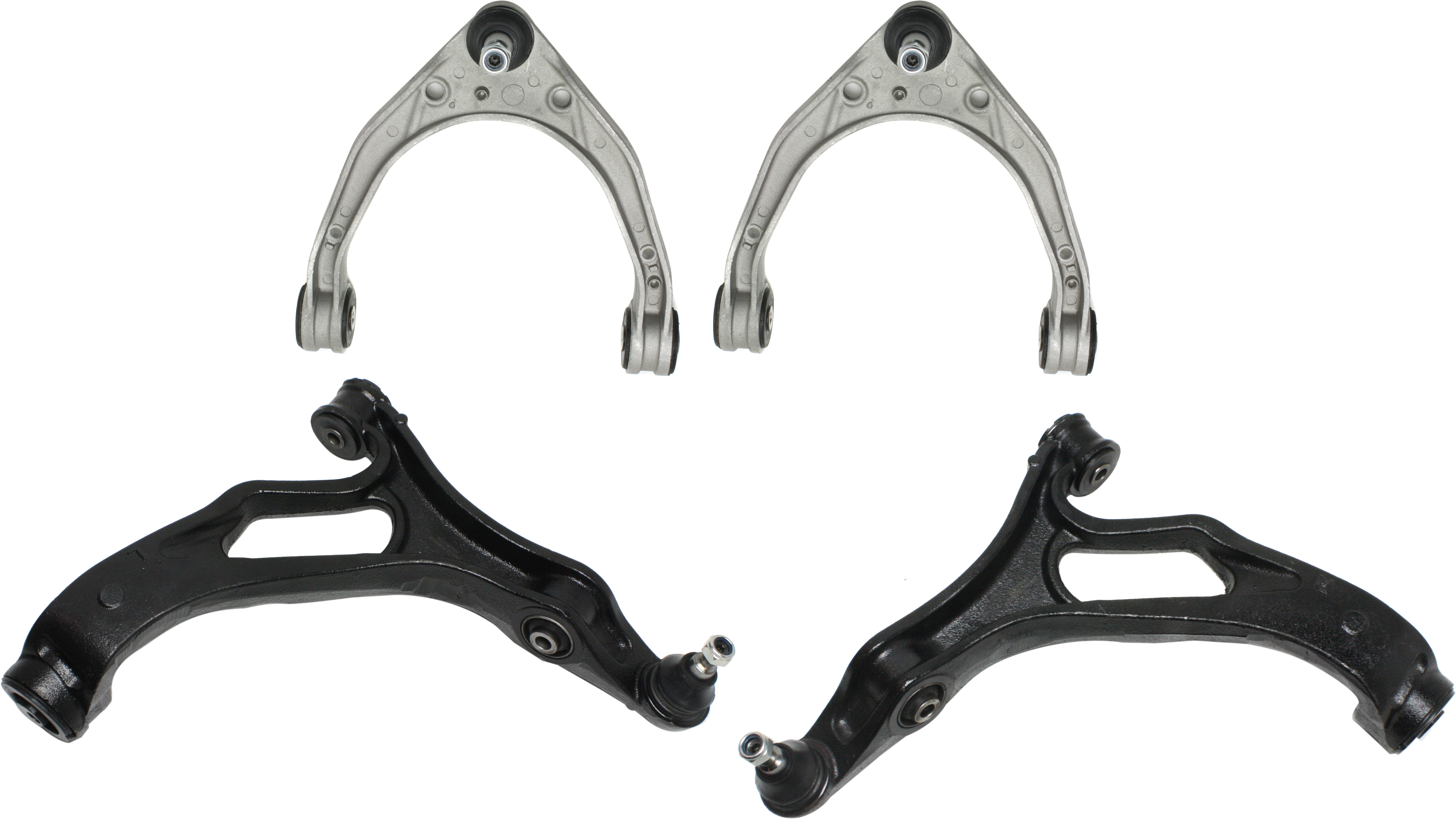 AM CAYENNE 09-10 FRONT CONTROL ARM RH AND LH Upper and Lower Set of 4 w Ball Joint SKU SET REPP281501-4 OEM 7L0407021B 7L8407152B 7L040715