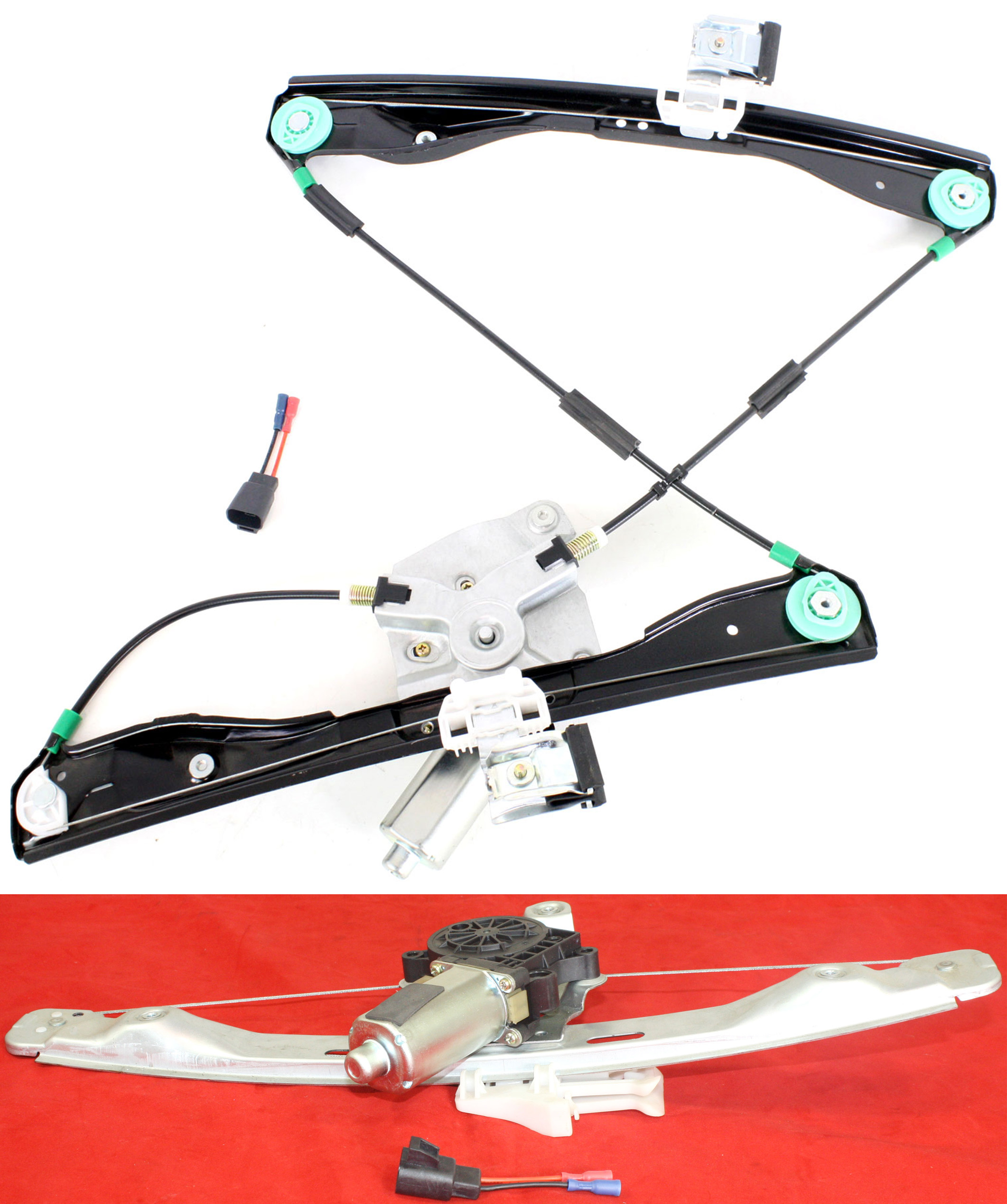AM G6-05-10 FRONT AND REAR WINDOW REGULATOR RH Power w Motor SKU SET REPP462901-2R Partslink GM1351134 GM1551108 OEM 20774636-25931990-15912785