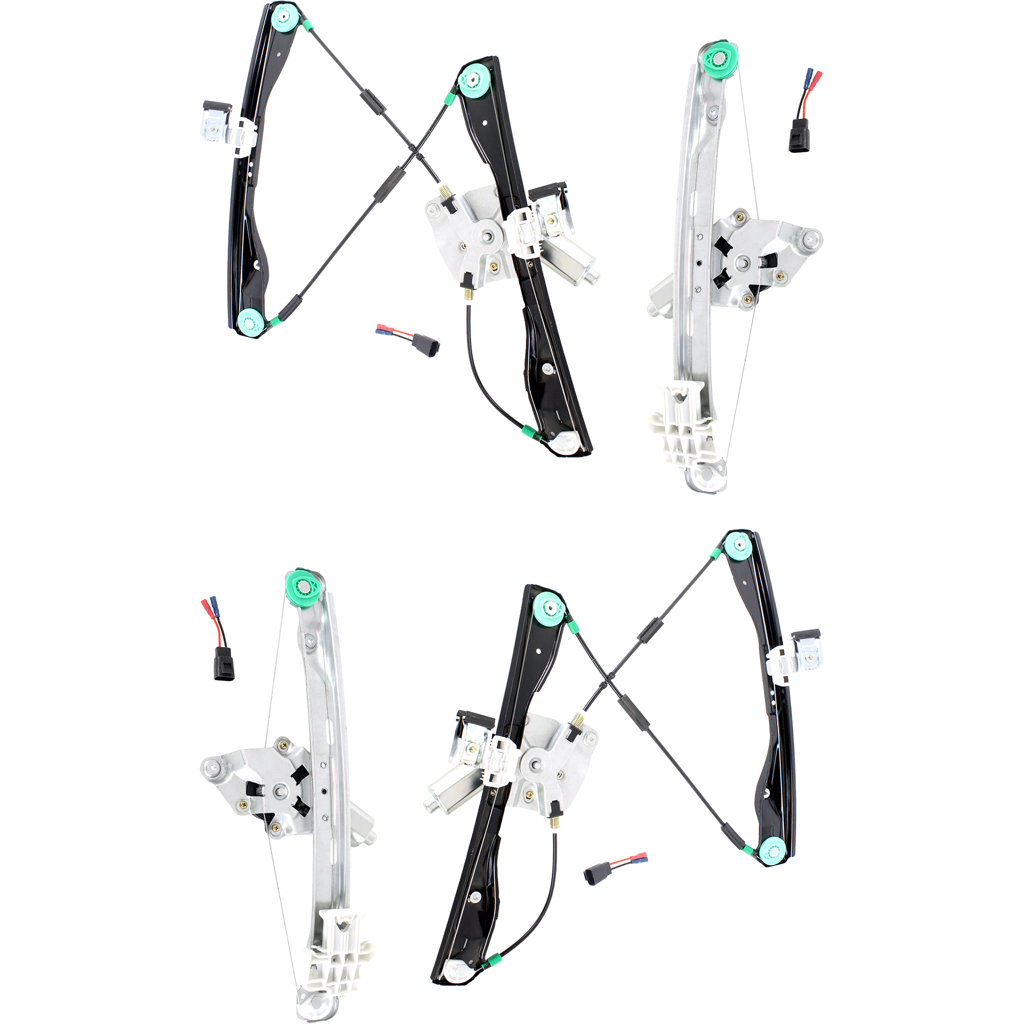 AM G6-05-10 FRONT AND REAR WINDOW REGULATOR RH AND LH Power w Motor SKU SET REPP462901-4 Partslink GM1350134 GM1351134 GM1550108 GM1551108 OEM 207-746-362-077-463-000-000-000-000