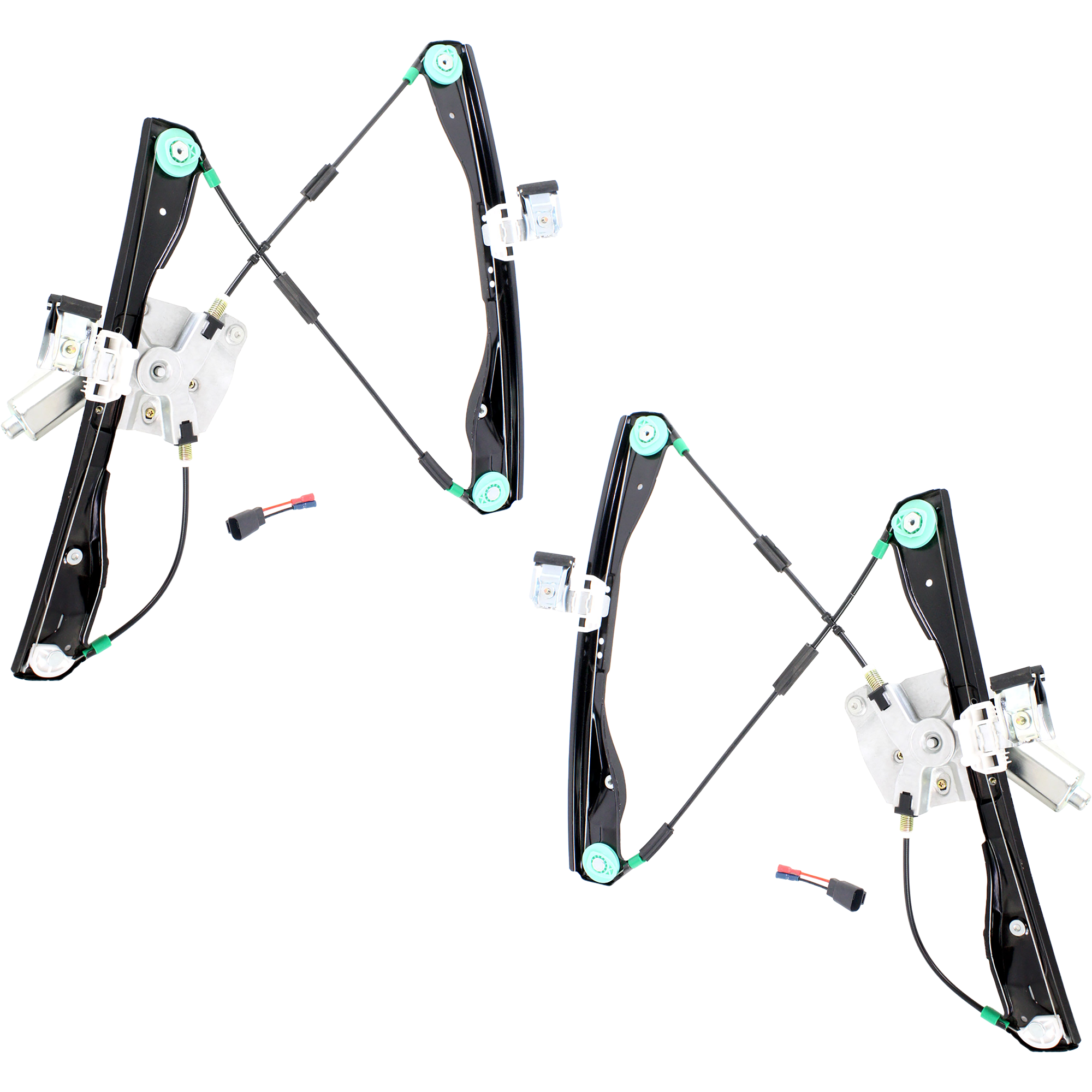 AM G6-05-10 FRONT WINDOW REGULATOR RH AND LH Power w Motor Sedan SKU SET REPP462901 Partslink GM1350134 GM1351134 OEM 25931990-15912785-25931991