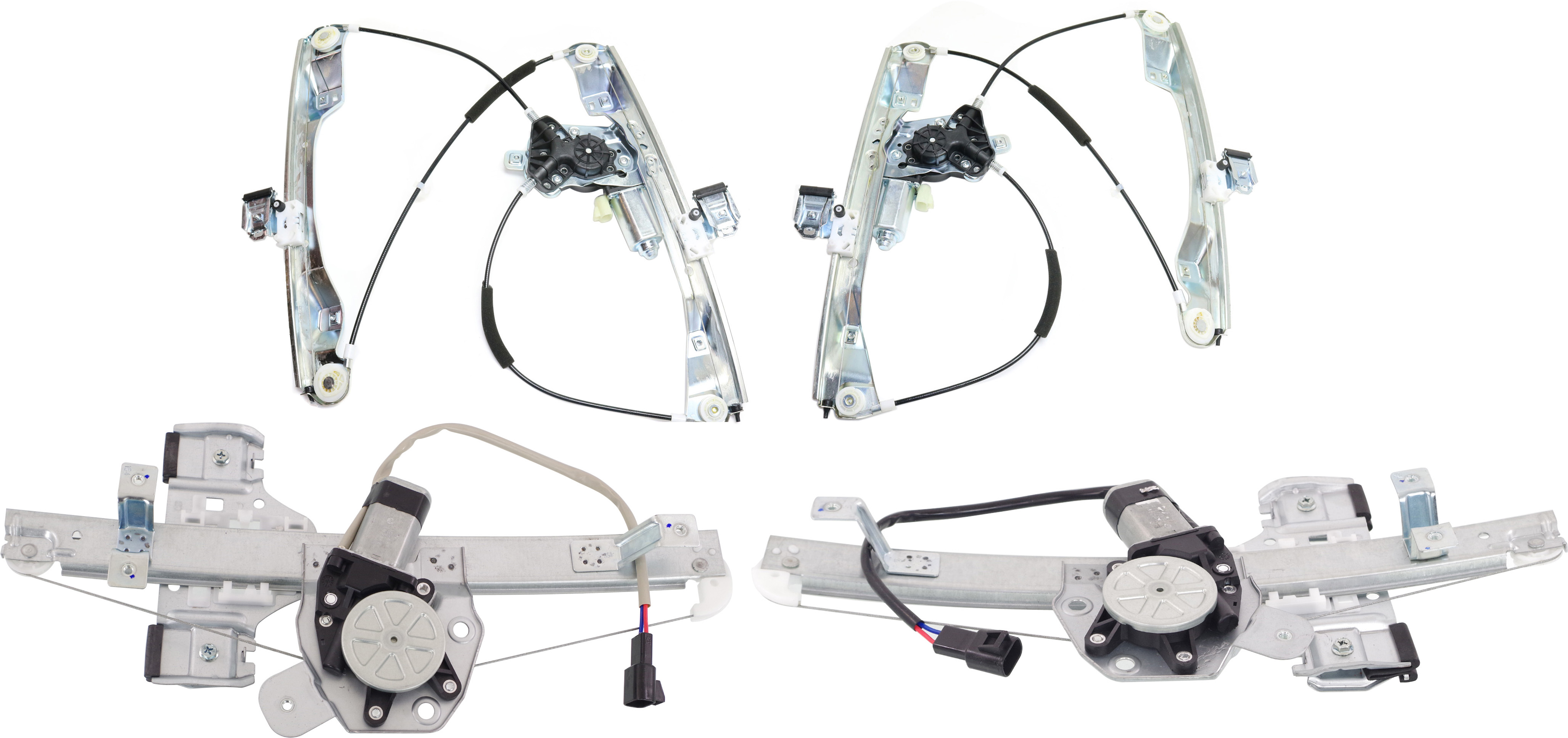 AM CAPRICE 11-13 G8-08-09 FRONT AND REAR WINDOW REGULATOR RH AND LH Power w Motor SKU SET REPP462927-4 Partslink GM1350216 GM1351216 GM1550147 GM1551147 OEM 92263044-92195913-92263045-921