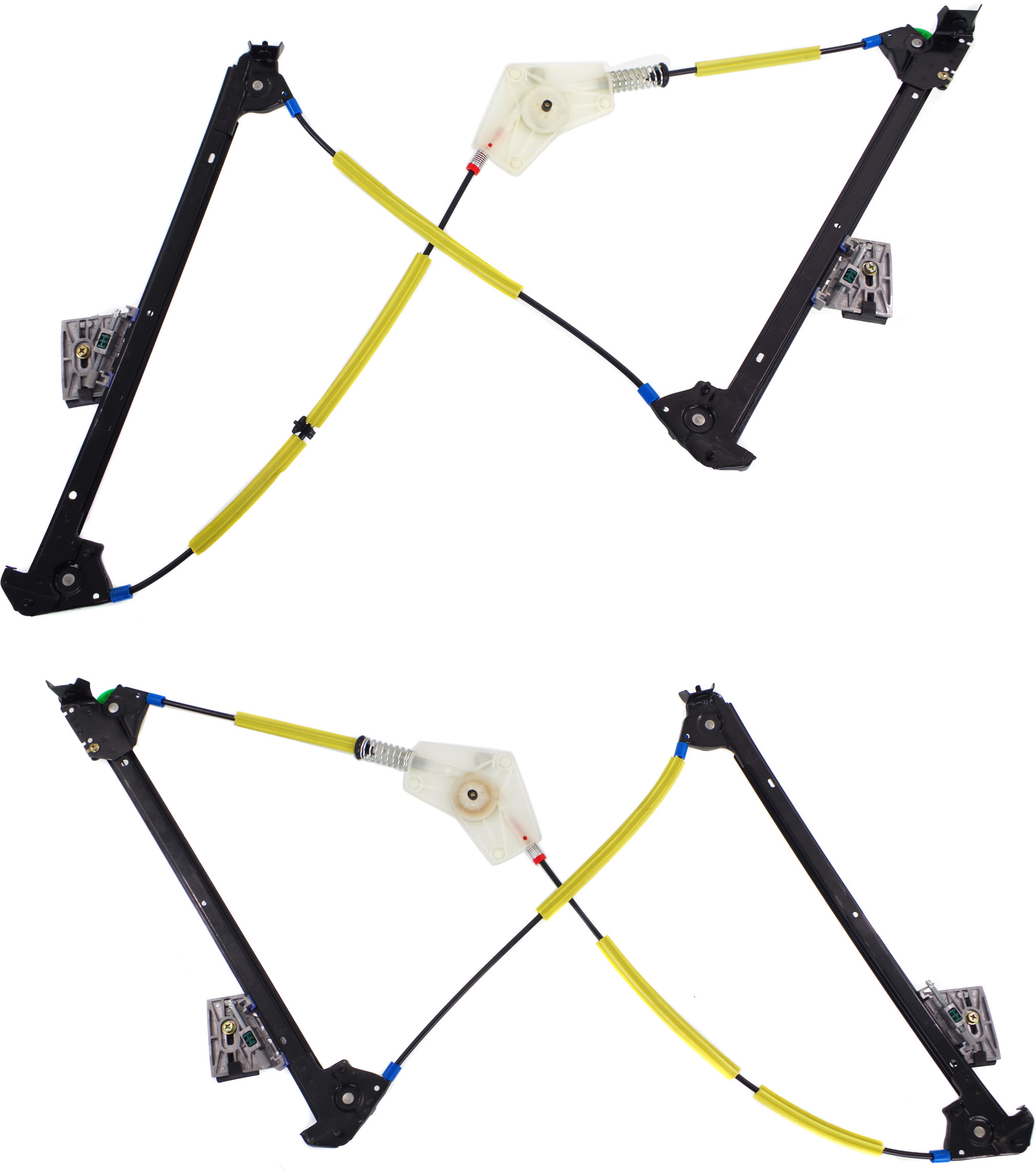 AM BOXSTER CAYMAN PORSCHE 911-06-12 FRONT WINDOW REGULATOR RH AND LH Power w o Motor SKU SET REPP462929 OEM 98754207601-98754207501