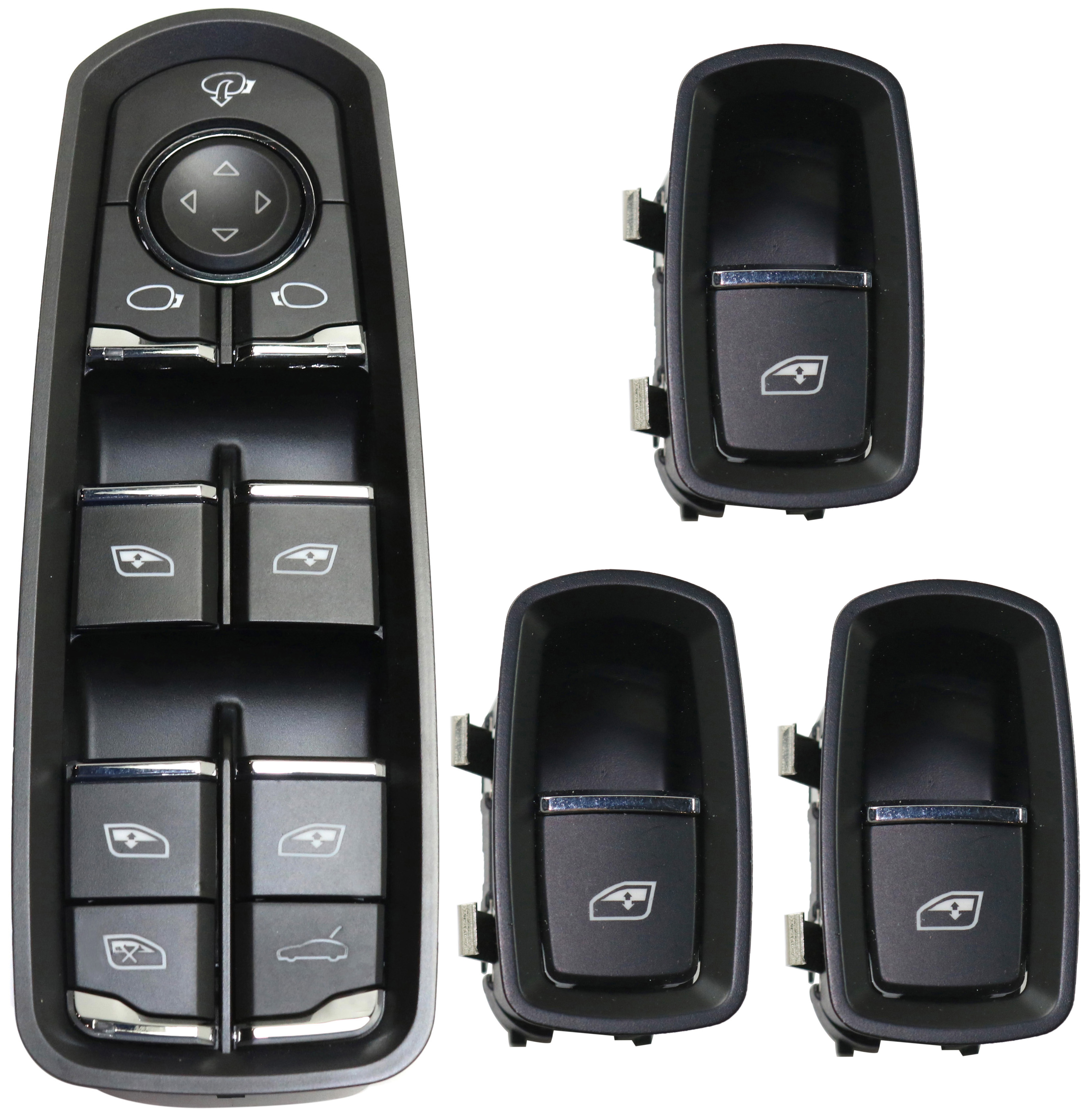 AM PANAMERA 10-15 FRONT AND REAR WINDOW SWITCH RH AND LH Set of 4 SKU SET REPP505215-4 OEM 1S17410-7PP959858HDML 7PP95985