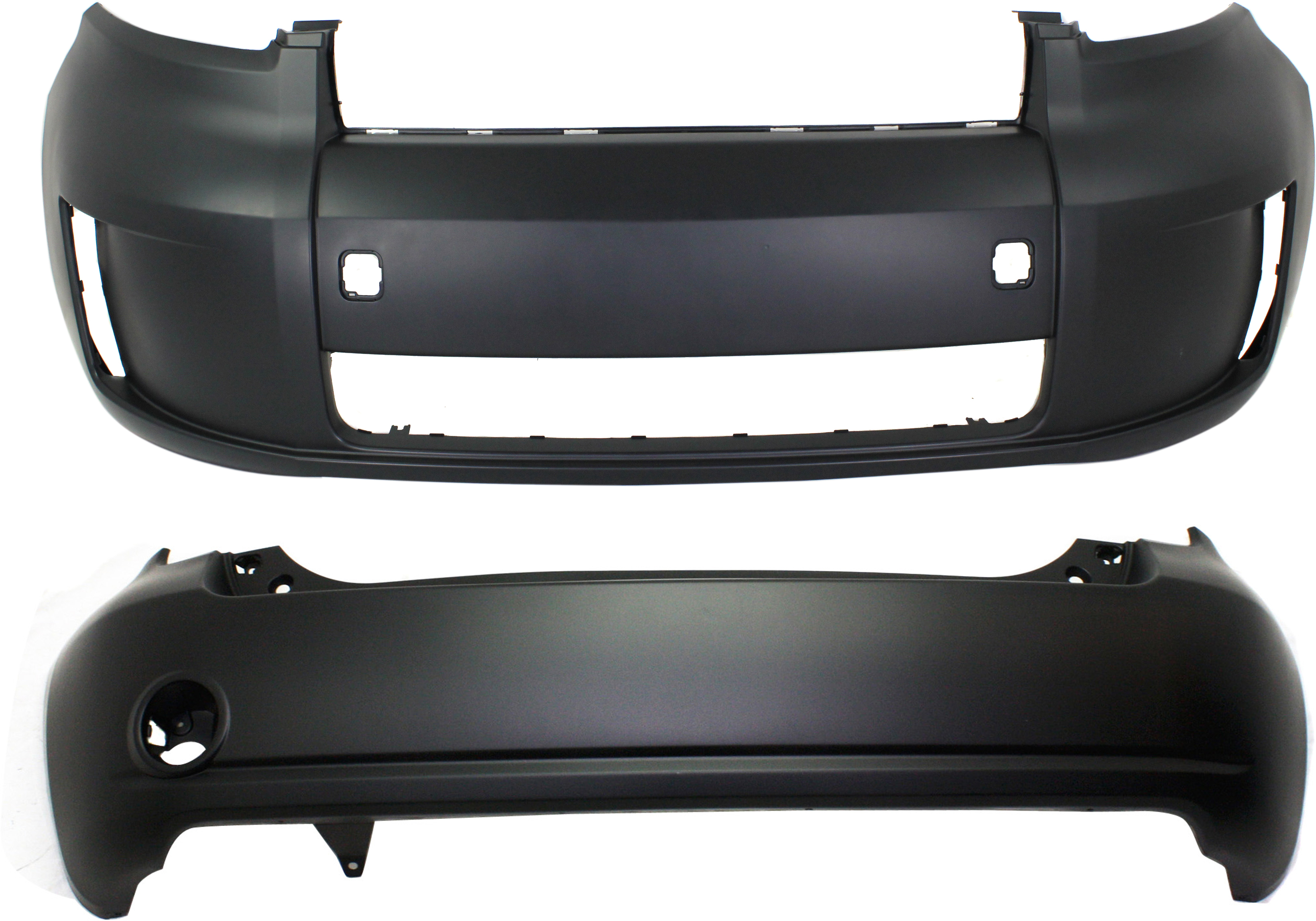 AM XB 08-10 FRONT AND REAR BUMPER COVER Primed SKU SET REPS010302P 2 Partslink SC1000105 SC1100106 OEM 5211912944-5215912935