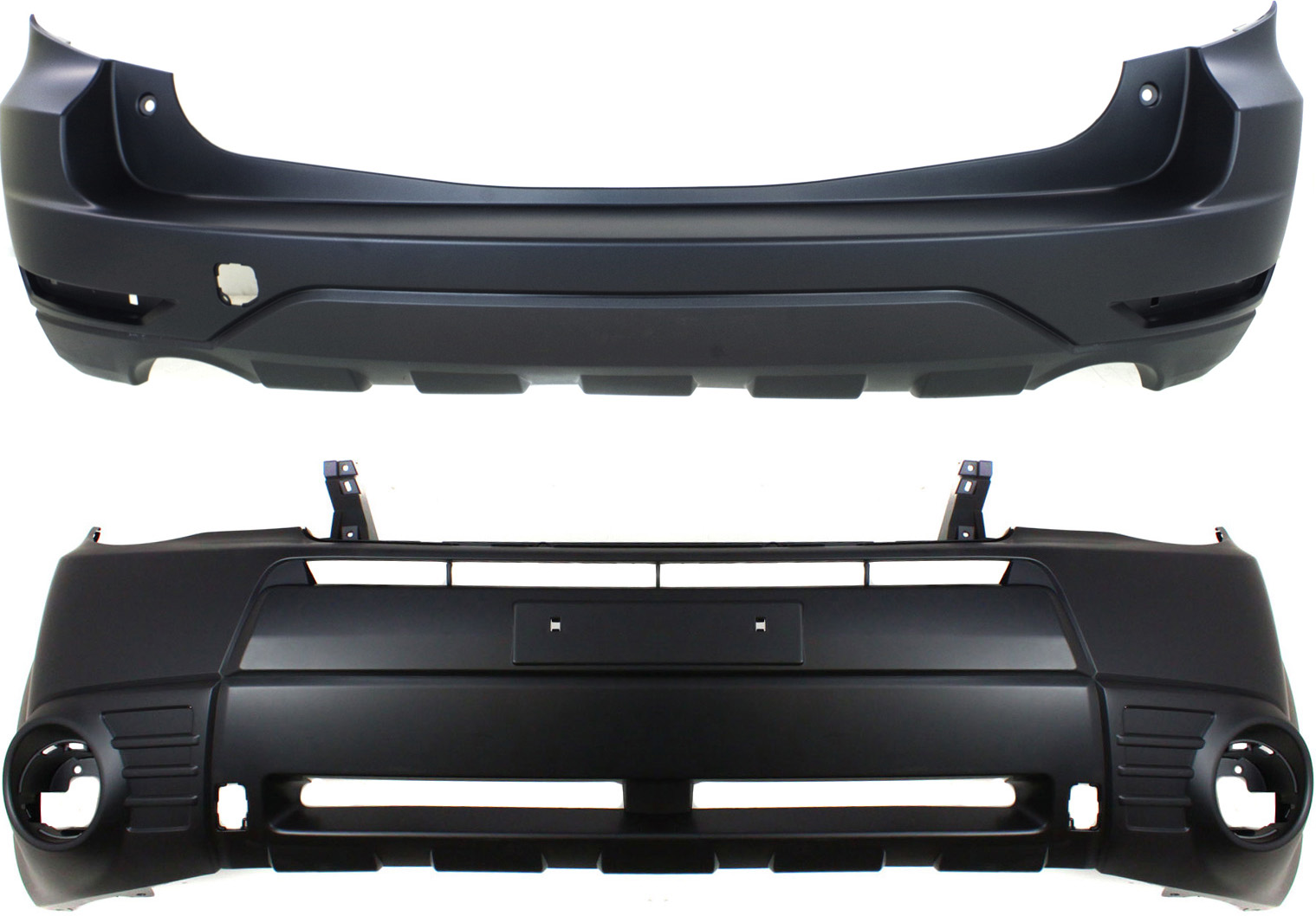 AM FORESTER 09-13 FRONT AND REAR BUMPER COVER Primed SKU SET REPS010313P 2 Partslink SU1000162 SU1100161 OEM 57704SC000-57704SC010