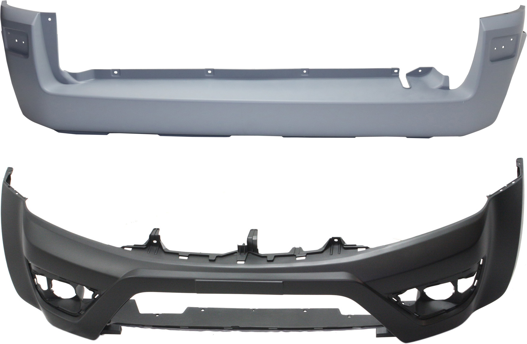 AM GRAND VITARA 13-13 FRONT AND REAR BUMPER COVER Primed SKU SET REPS010353P 2 Partslink SZ1000147 SZ1100146 OEM 7171177860T2G 7181177K00799