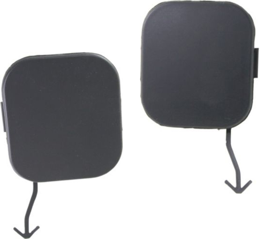 AM xB 08-10 FRONT BUMPER TOW HOOK COVER RH AND LH Black SKU SET REPS018401 Partslink SC1029101 SC1029100 OEM 5212712270C0-5212812190C0
