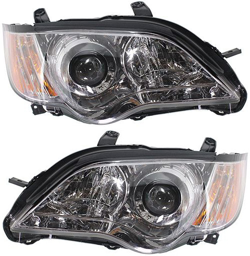AM OUTBACK 08-09 HEAD LAMP RH AND LH Assembly Halogen SKU SET REPS100105 Partslink SU2502133 SU2503133 OEM 84001AG53B 84001AG52B