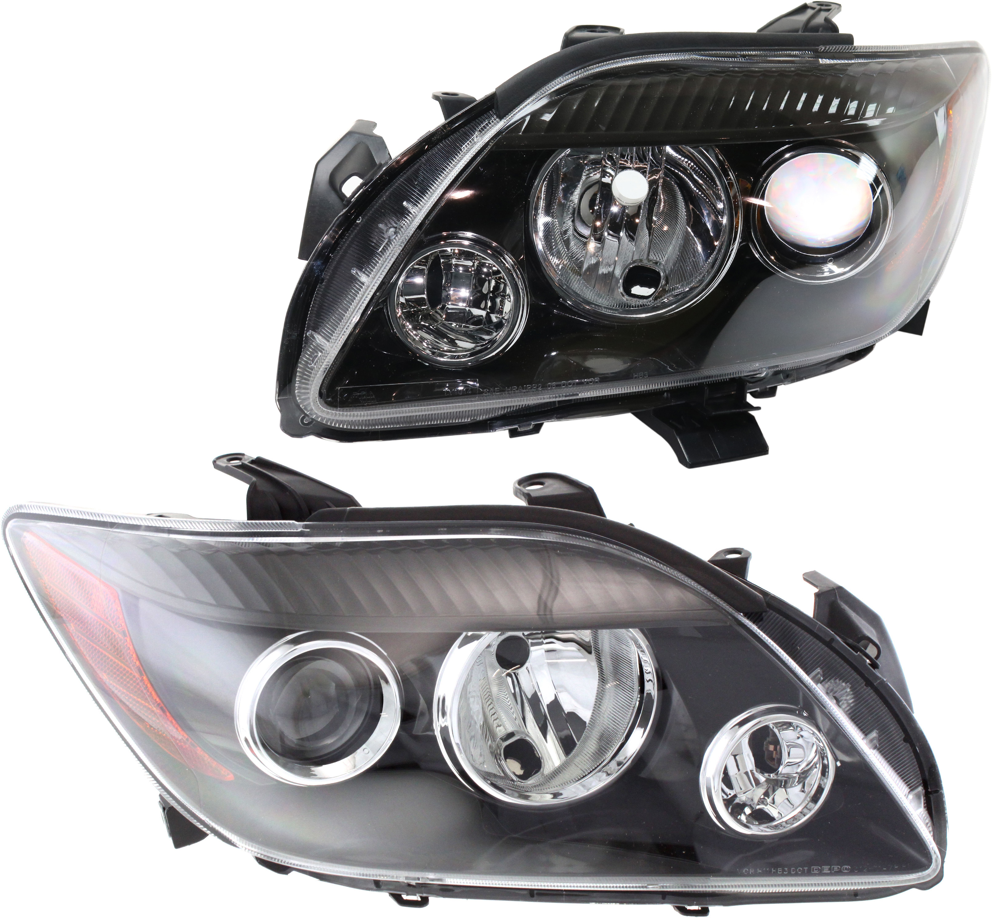 AM TC 08-10 HEAD LAMP RH AND LH Lens and Housing w o Base Package SKU SET REPS100125 Partslink SC2518104 SC2519104 OEM 8117021190-8113021190