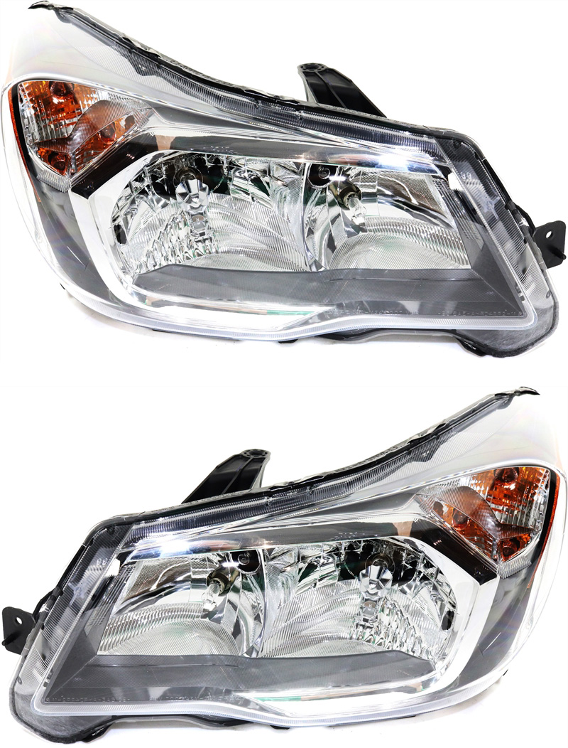 AM FORESTER 14-16 HEAD LAMP RH AND LH Assembly Gray Interior Halogen 2.0L Eng. CAPA SKU SET REPS100189Q Partslink SU2502146C SU2503146C OEM 84001SG101-84001SG111