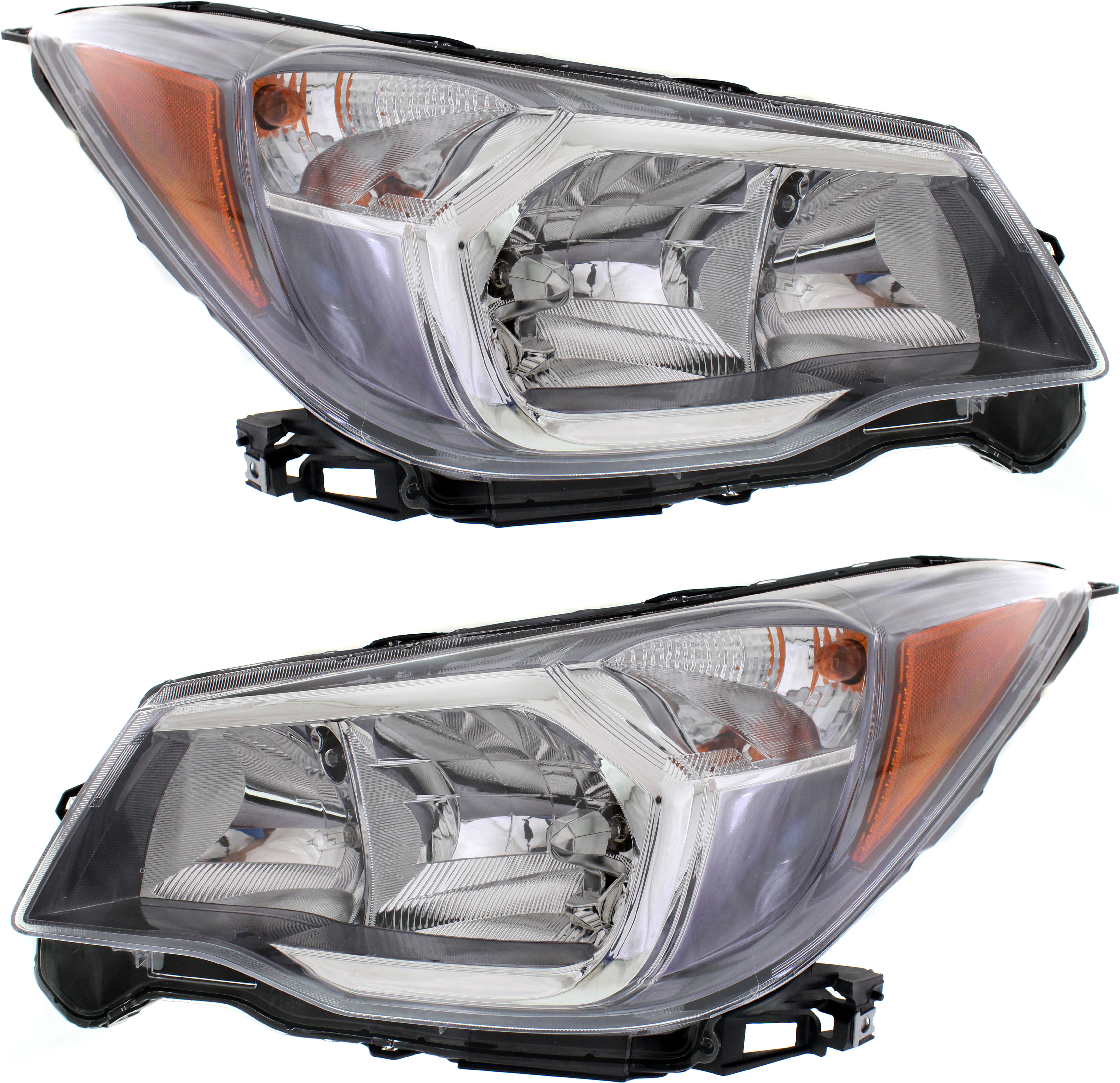 AM FORESTER 14-16 HEAD LAMP RH AND LH Assembly Gray Interior Halogen 2.0L Eng. SKU SET REPS100189 Partslink SU2503146 SU2502146 OEM 84001SG101-84001SG111