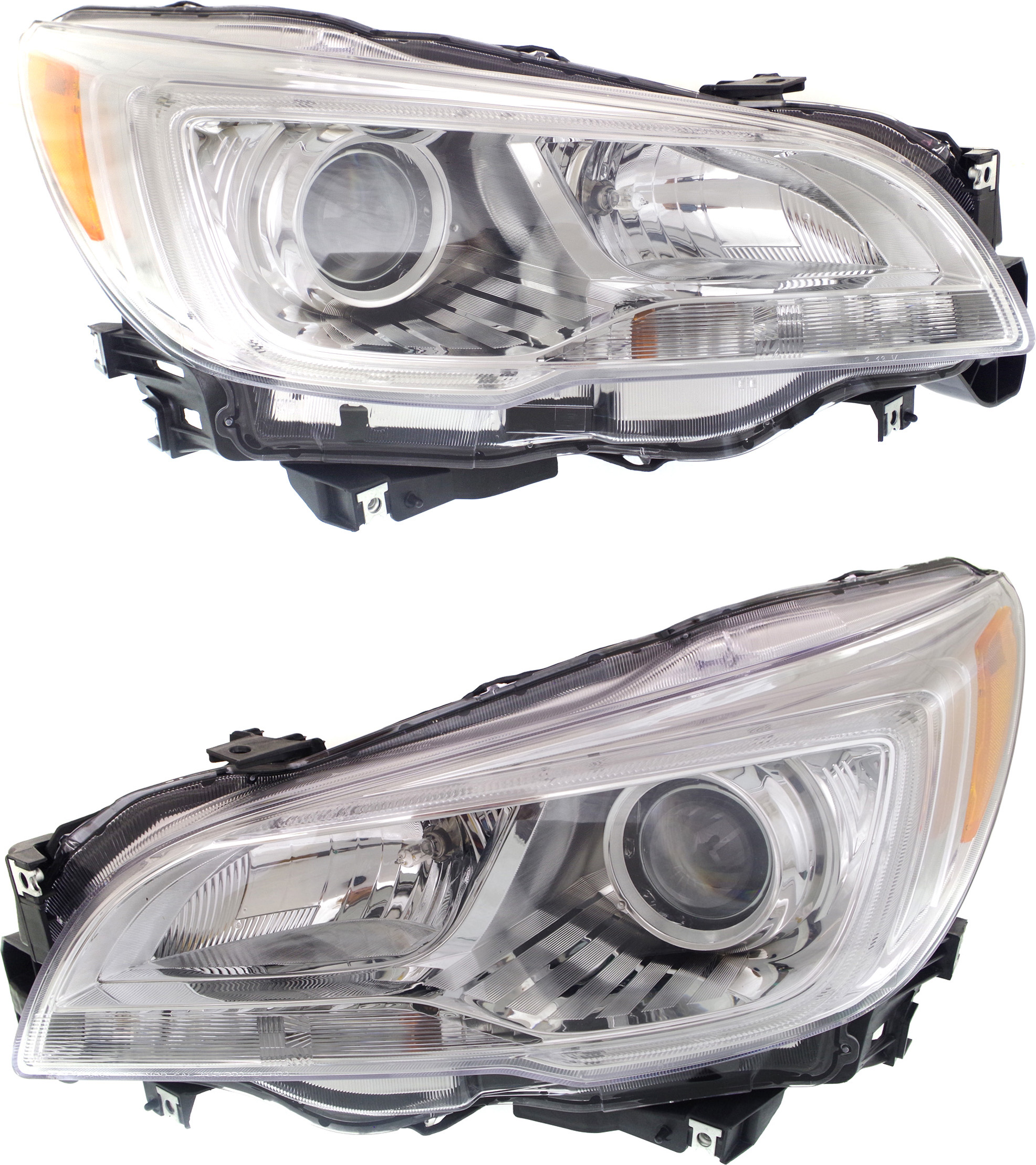 AM LEGACY OUTBACK 15-17 HEAD LAMP RH AND LH Assembly Halogen Chrome Interior CAPA SKU SET REPS100325Q Partslink SU2503151C SU2502151C OEM 84001AL02A PFM 84001AL00A 8400