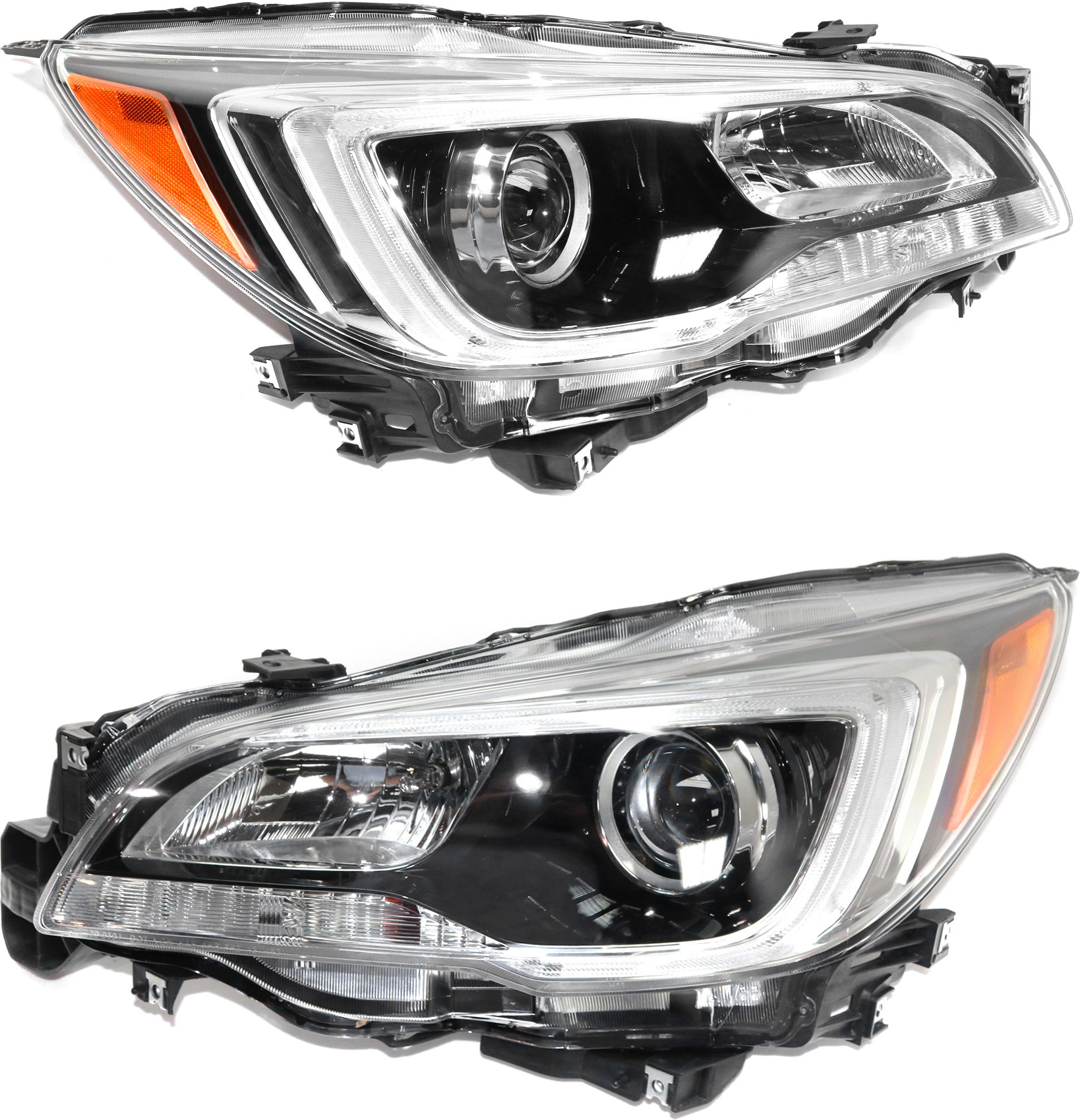 AM LEGACY OUTBACK 15-17 HEAD LAMP RH AND LH Assembly Halogen Black Interior Exc. 3.6L Limited Model CAPA SKU SET REPS100327Q Partslink SU2503149C SU2502149C OEM 84001AL02A 84001AL03A