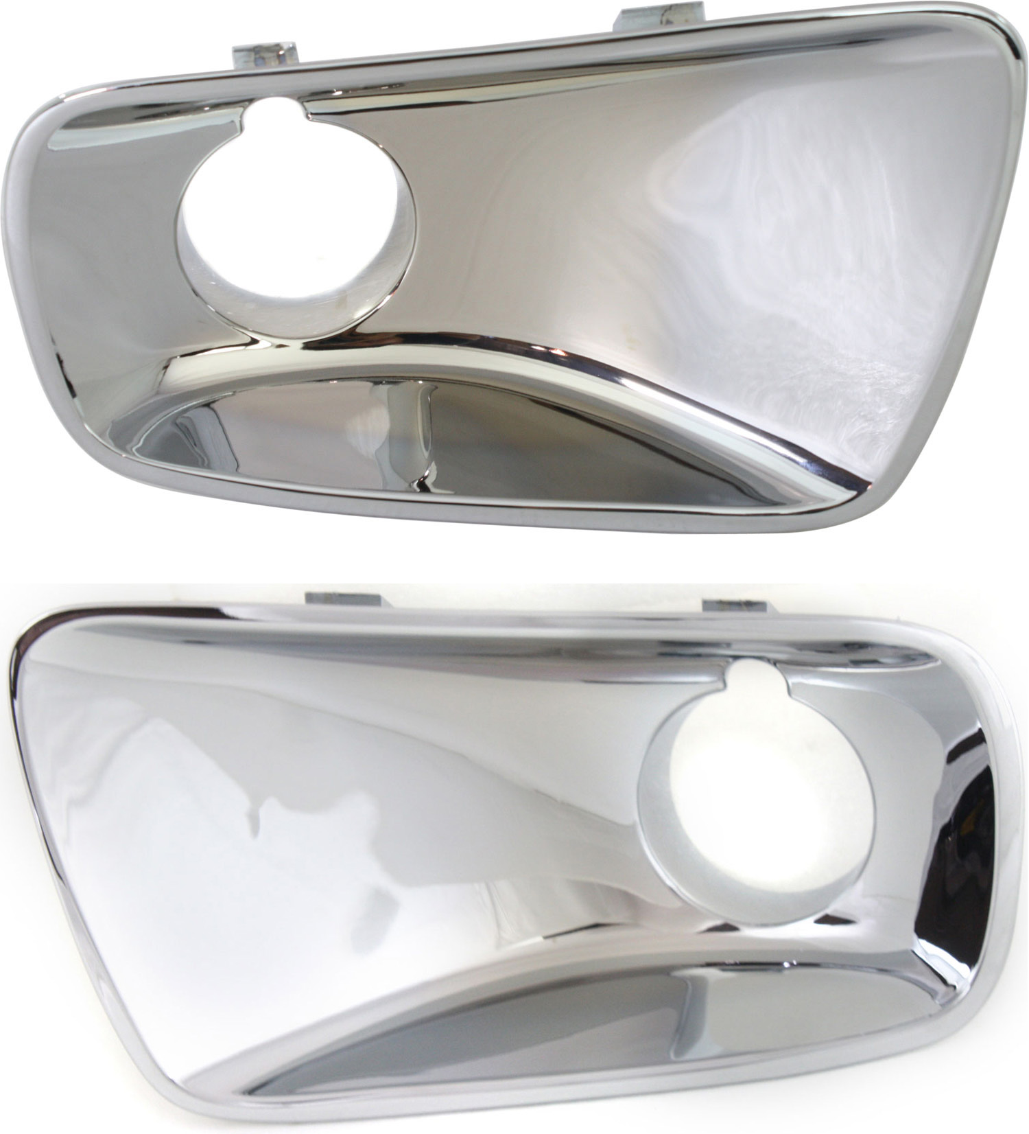 AM VUE 06-07 FRONT FOG LAMP MOLDING RH AND LH Chrome Exc. Red Line Model SKU SET REPS107517 Partslink GM2595102 GM2594102 OEM 15851594-15851595