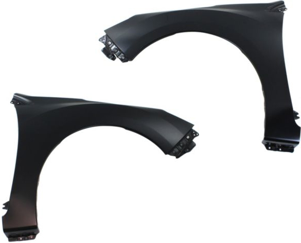 AM IMPREZA 12-16 FRONT FENDER RH AND LH Primed Exc. WRX Models Sedan Wagon w o Side Light and Molding Holes CAPA SKU SET REPS220151Q Partslink SU1241136C SU1240136C OEM 57120FJ0009P 57120FJ0109P 5712