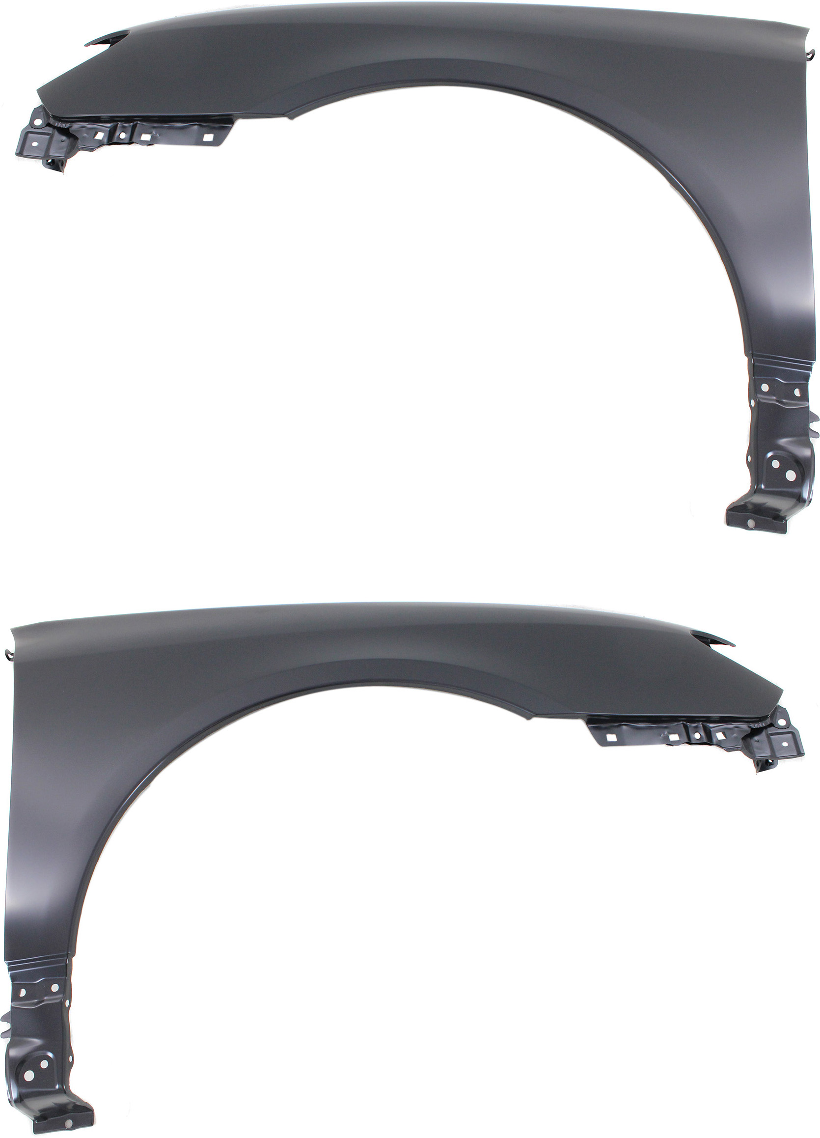 AM IMPREZA 06-07 FRONT FENDER RH AND LH Primed Wagon Steel w o Signal Light Hole SKU SET REPS220153 Partslink SU1241134 SU1240134 OEM 57110FE240-57110FE250