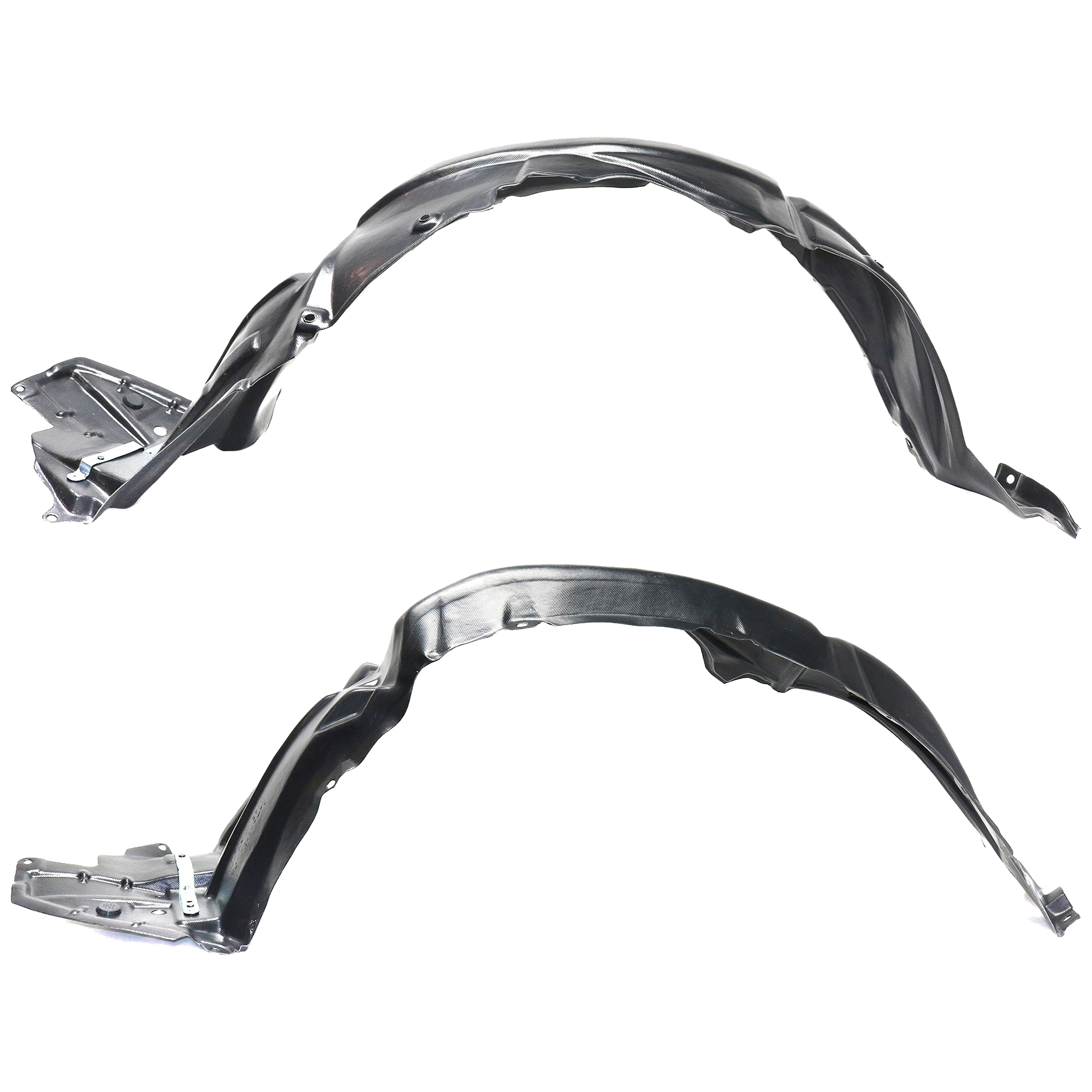 AM TC 14-16 FRONT FENDER LINER RH AND LH Plastic Vacuum Form w Extension Sheet CAPA SKU SET REPS222187Q Partslink SC1249111C SC1248111C OEM 5387521110-5387621110