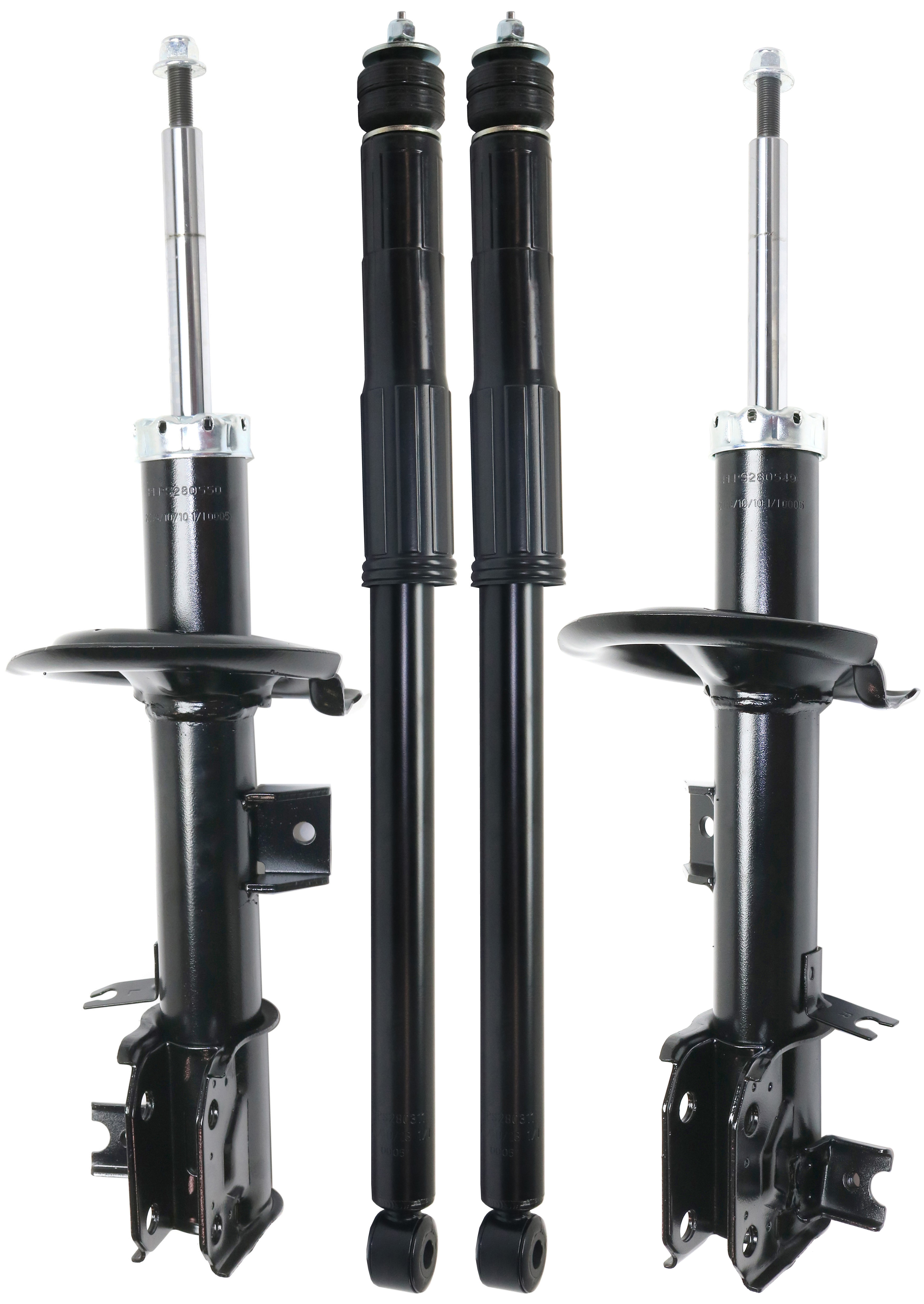 AM SX4-07-13 FRONT AND REAR SHOCK AND FULLY LOADED STRUT RH AND LH Gas Charged Twin tube Set of 4 SKU SET REPS280549-4 OEM 4160180J11-4160280J11-5688-418