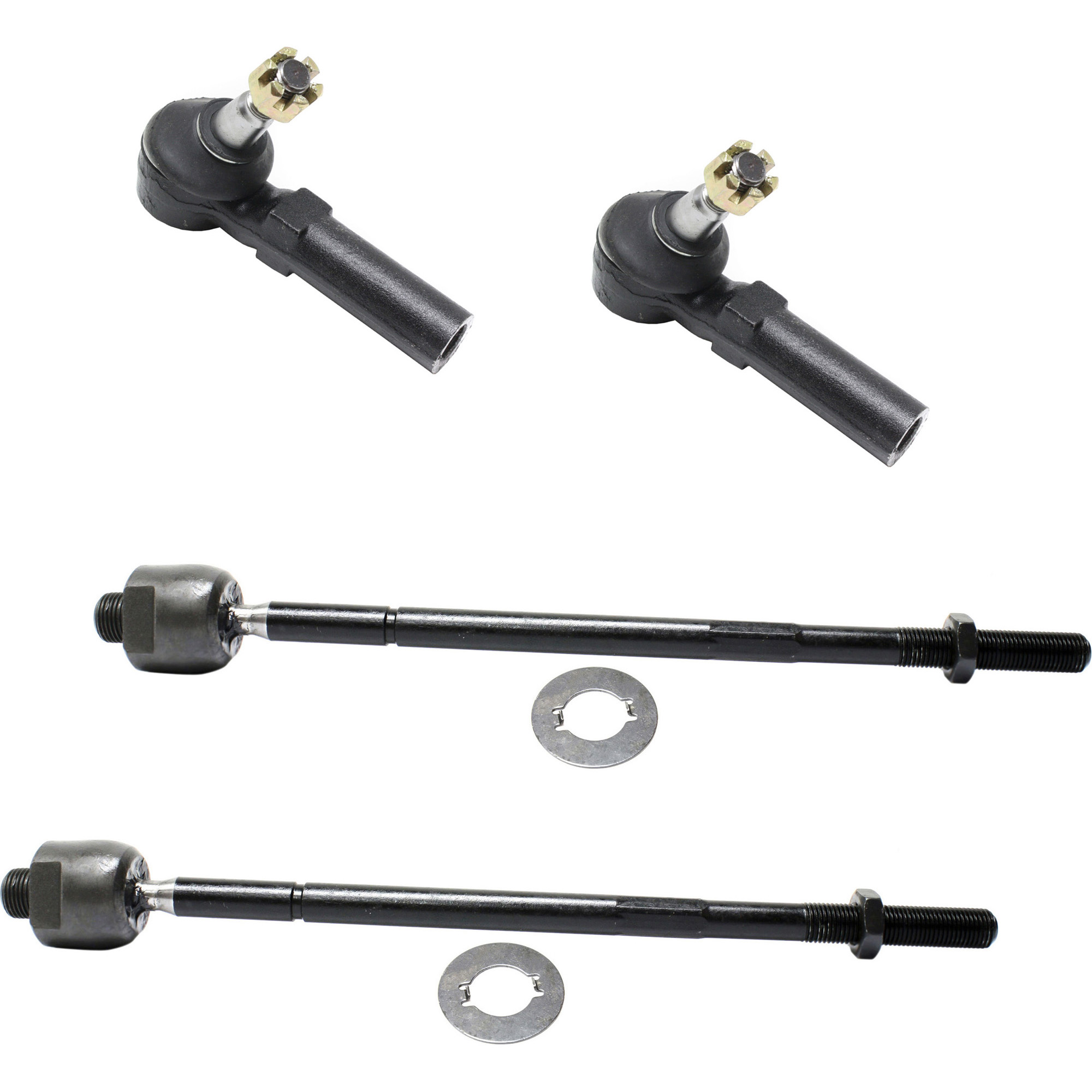 AM CORVETTE 93-96 FRONT TIE ROD RH AND LH Inner and Outer Set of 4 SKU SET REPS282101-4 A OEM 382504-382509-2695140-2695148