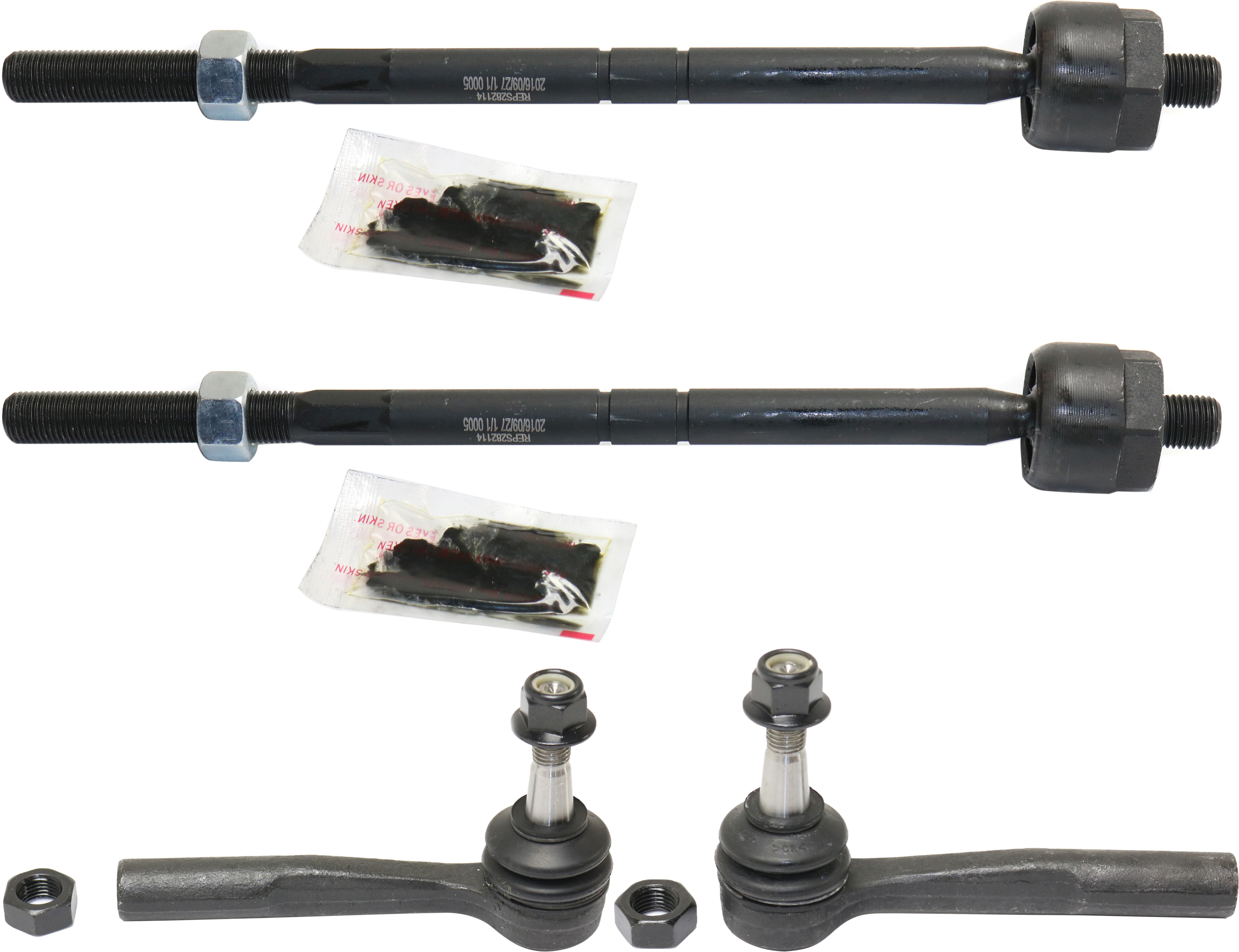 AM SAAB 9-3-03-06 FRONT TIE ROD END RH AND LH Inner and Outer SKU SET REPS282109-4 OEM 1015151-1603227-2693473-401213
