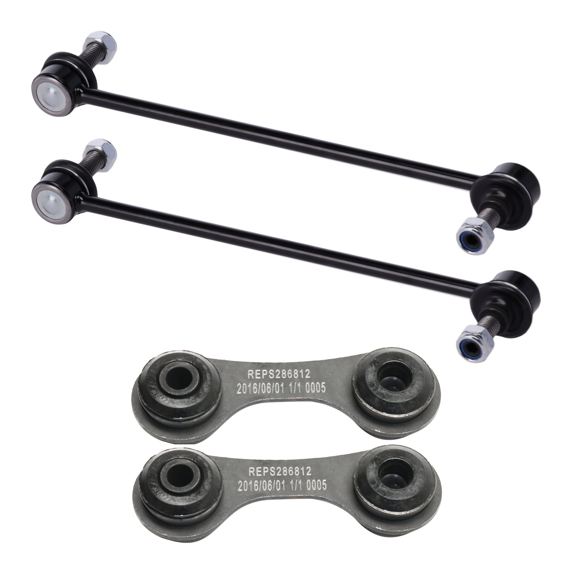 AM MALIBU 04-09 FRONT AND REAR SWAY BAR LINK RH AND LH Set of 4 SKU SET REPS286804-4 OEM 20784686-444275-1880851-265180