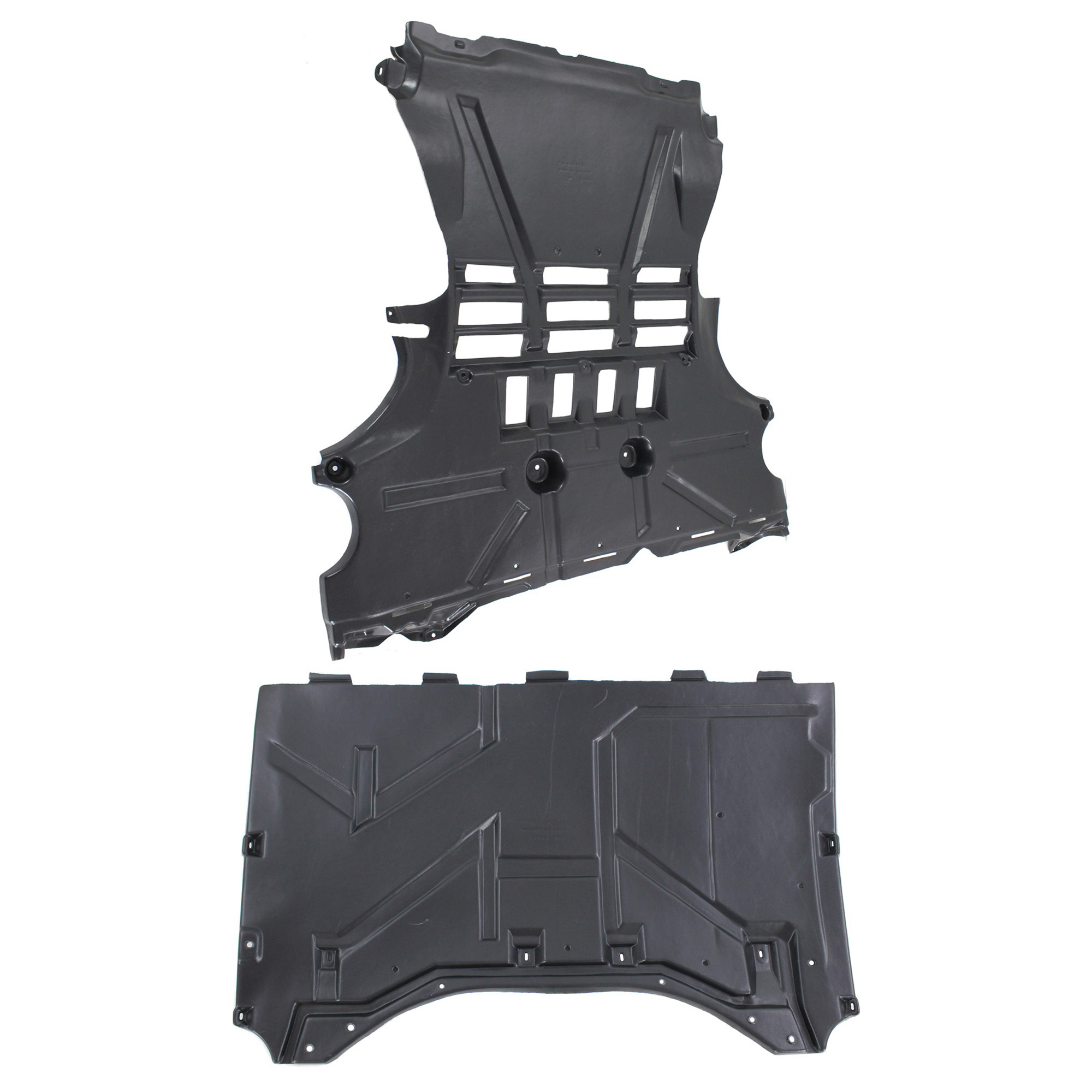 AM FORTWO 10-13 ENGINE SPLASH SHIELD RH and LH SKU SET REPS310132-2 Partslink SM1228100 SM1228101 OEM 4516840018-4516840118