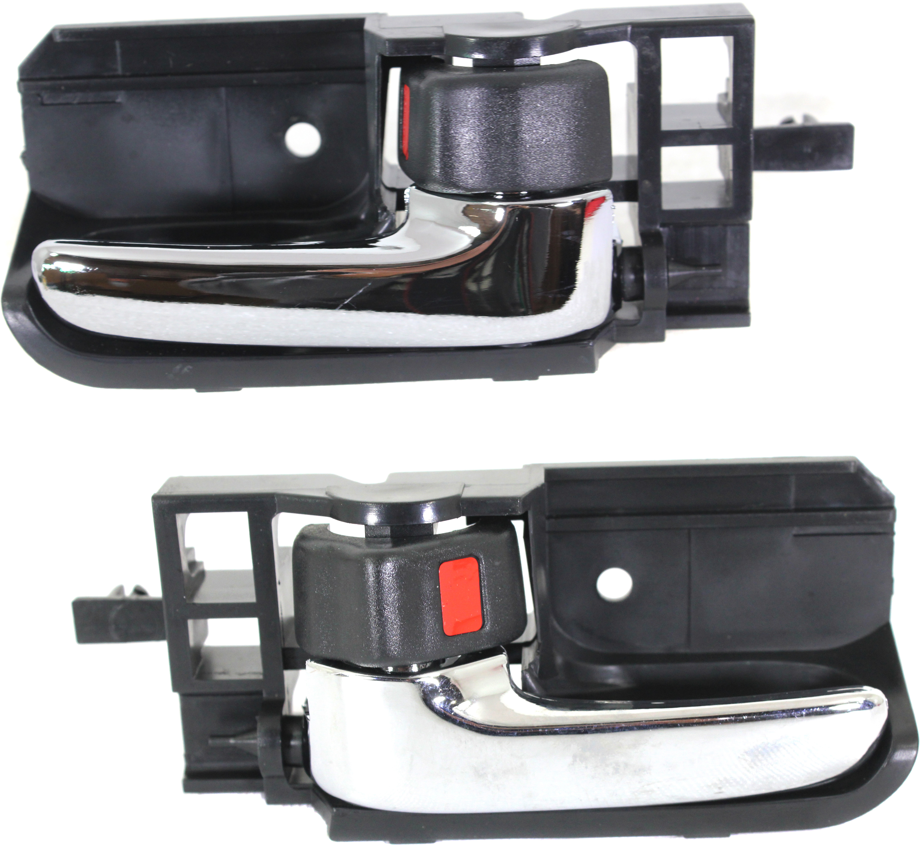 AM COROLLA MATRIX 03-08 TACOMA 05-12 INTERIOR FRONT DOOR HANDLE RH and LH Chrome Lever+Black Bezel =REAR SKU SET REPS462137 Partslink TO1353139 TO1352139 OEM 6920502090B0-6920602090B0