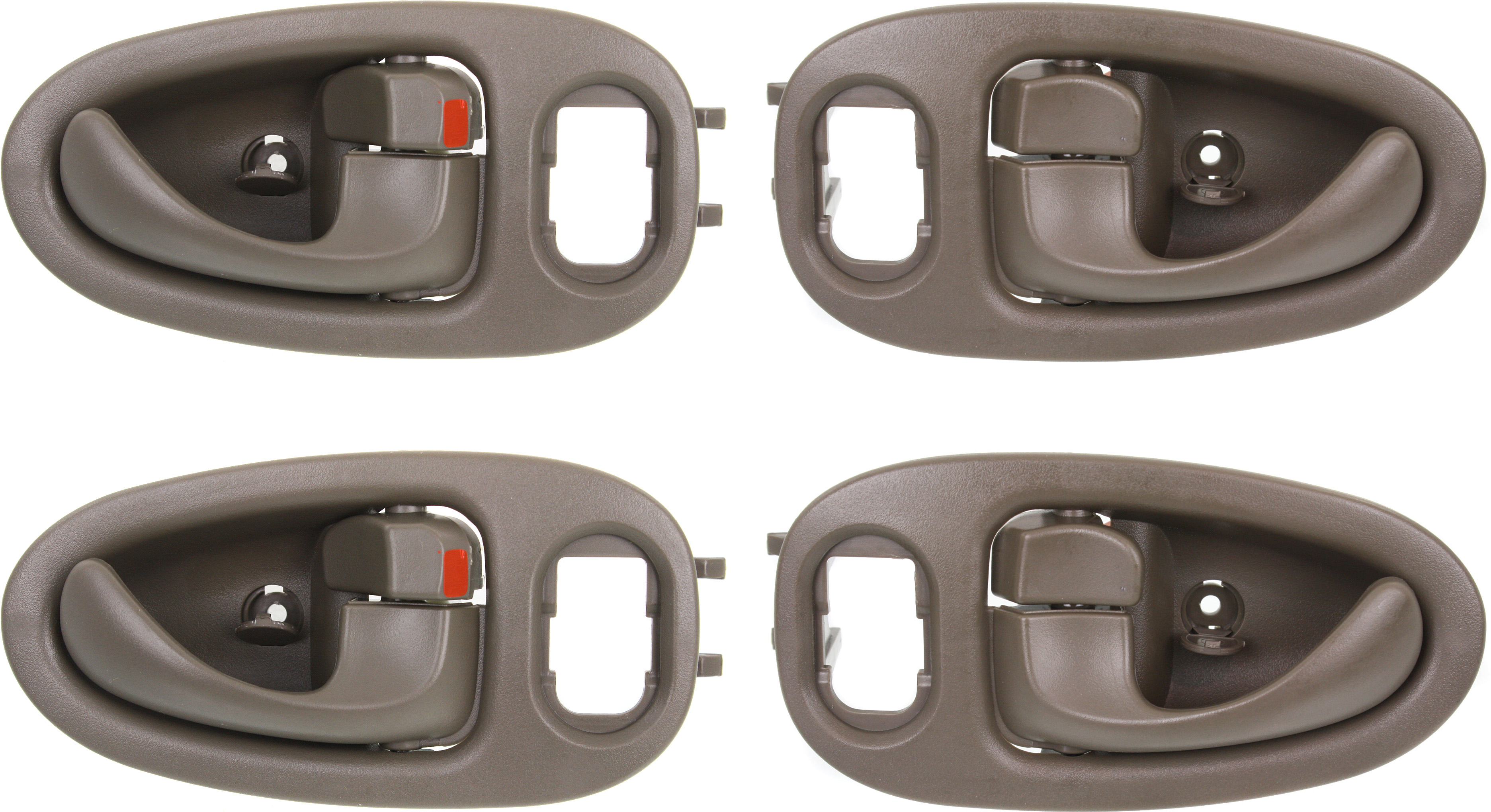 AM VUE 02-05 FRONT AND REAR DOOR HANDLE RH AND LH Set of 4 Inside Beige Neutral Plastic SKU SET REPS462323-4 OEM 22710828-22710827
