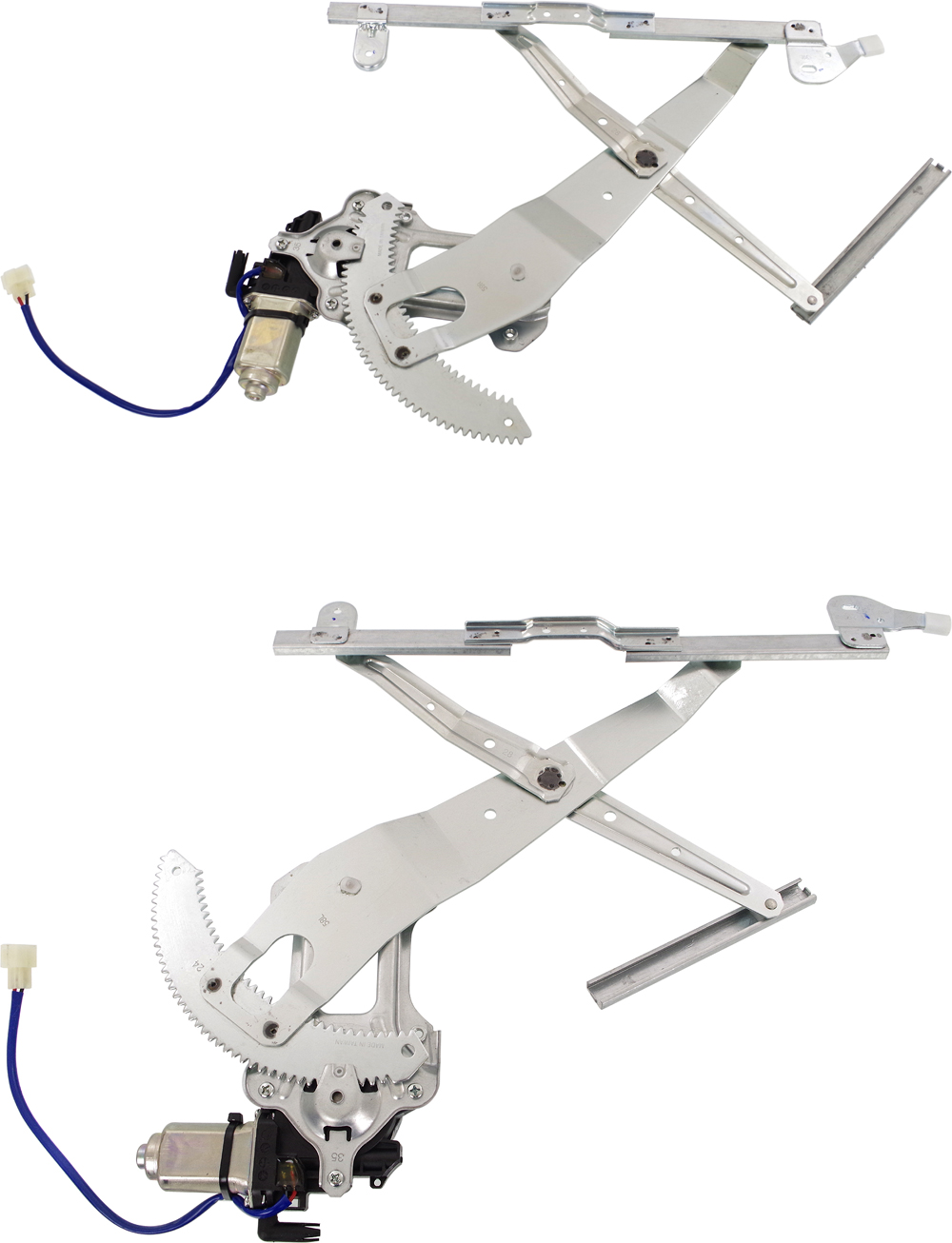 AM IMPREZA 02-07 FRONT WINDOW REGULATOR RH AND LH Power With Motor SKU SET REPS462919 Partslink SU1350114 SU1351114 OEM 61222FE021 PFM 61222FE022 PFM