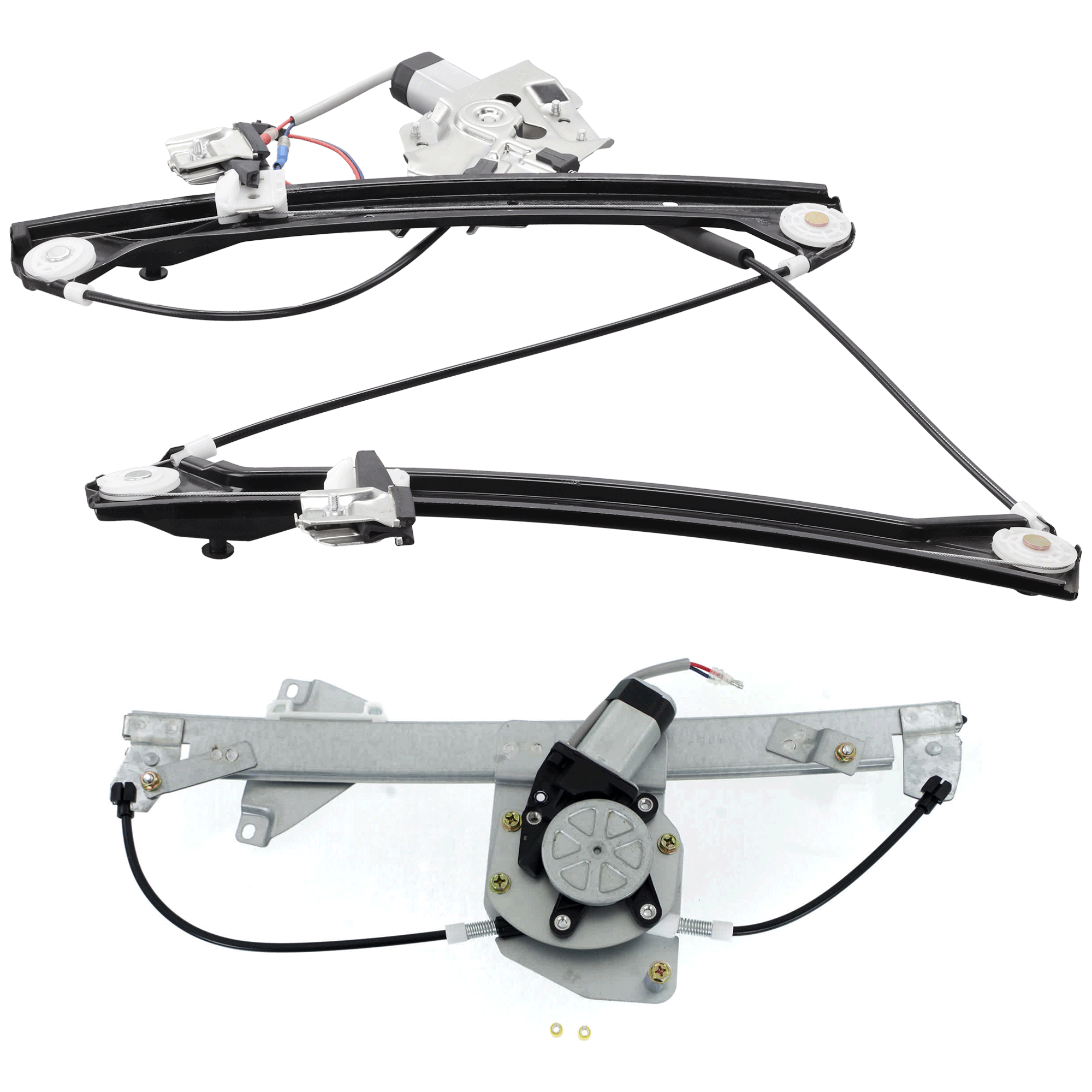 AM SAAB 9-3-03-07 FRONT AND REAR WINDOW REGULATOR LH Power w Motor w o Finger Protection Sedan Wagon SKU SET REPS462946 OEM 12755683-12793730 PFM